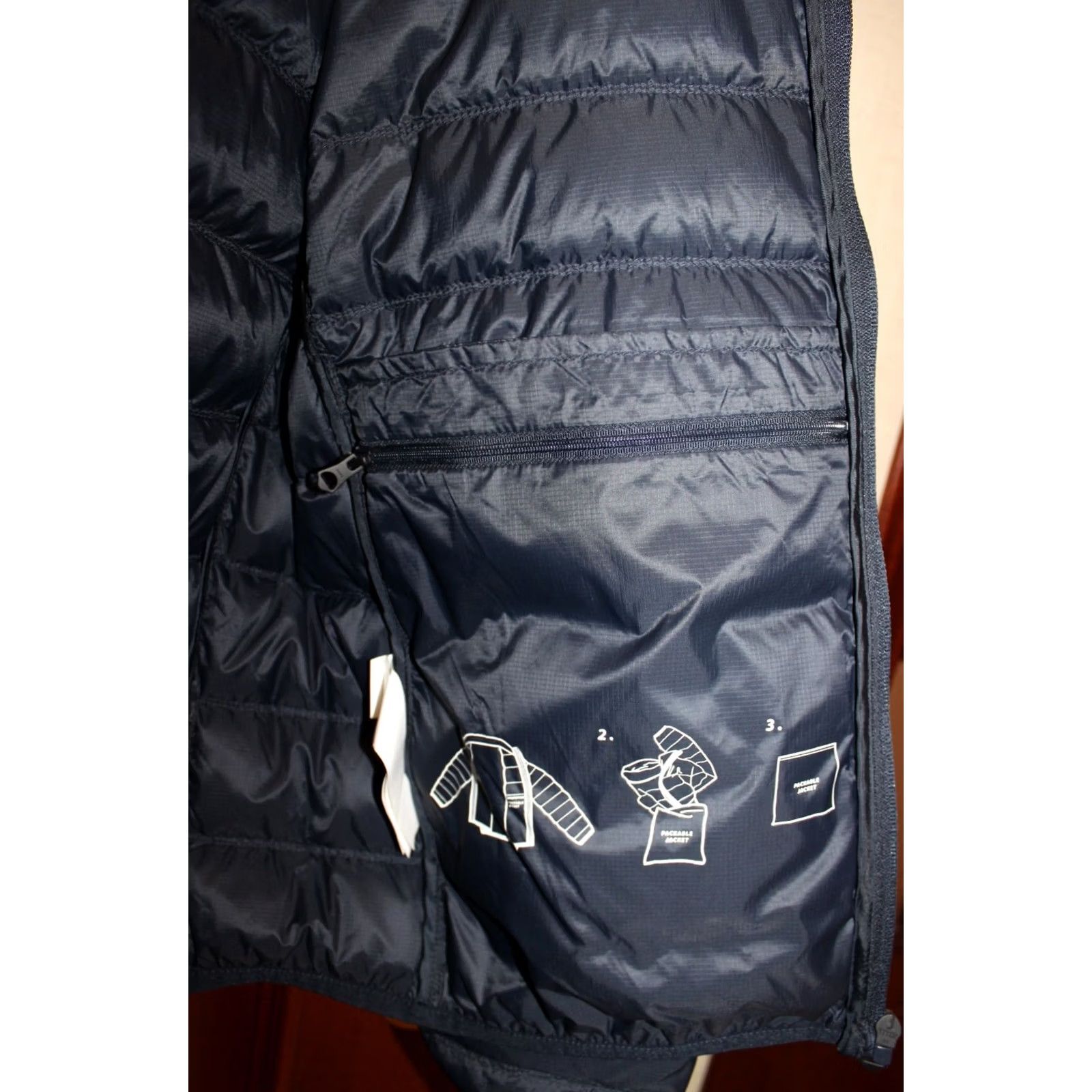 Zara VINTAGE Zara real down Puffer jacket Microdown Blue L Unisex Adults Autumn Winter Sports Theme Size US L / EU 52-54 / 3 - 3 Thumbnail