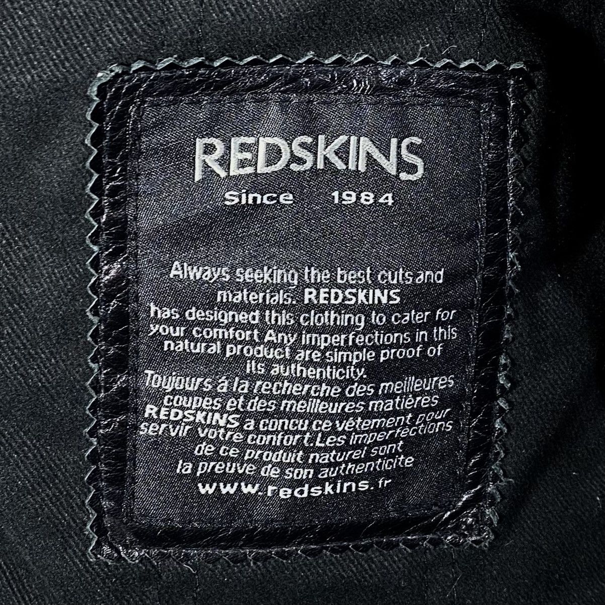 Vintage Blouson En Cuir Noir Vintage Redskins Size US L / EU 52-54 / 3 - 6 Thumbnail