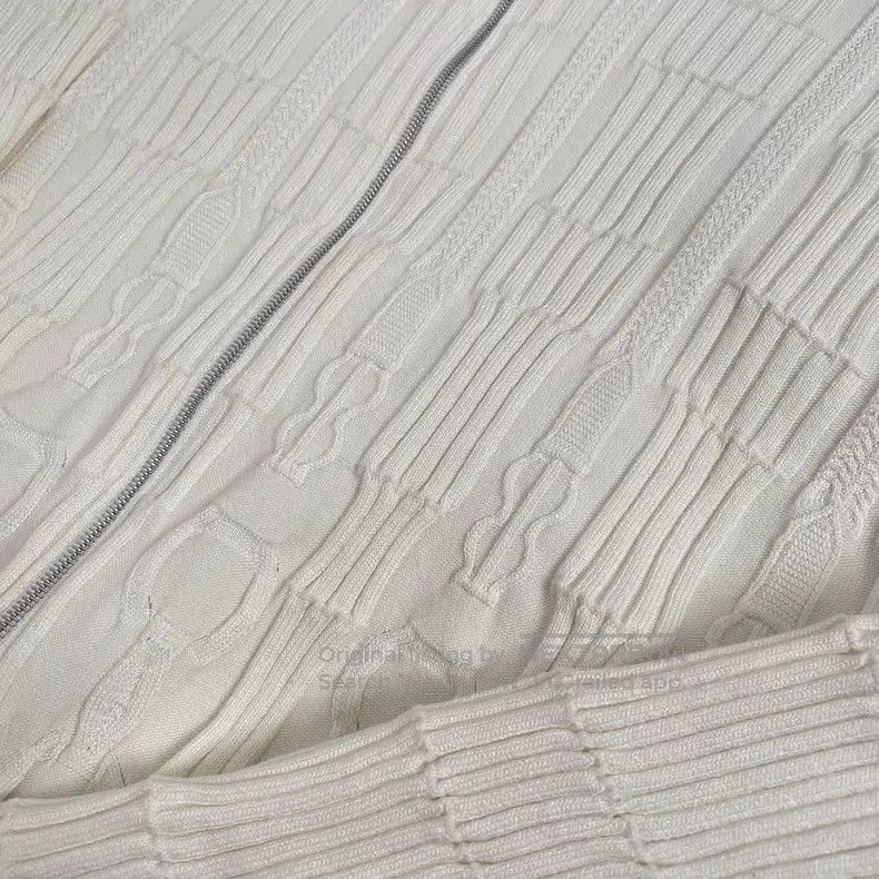 Hermes Hermes Pure White Silk Blend Open Cardigan, Fabric Contain Size M / US 6-8 / IT 42-44 - 7 Thumbnail