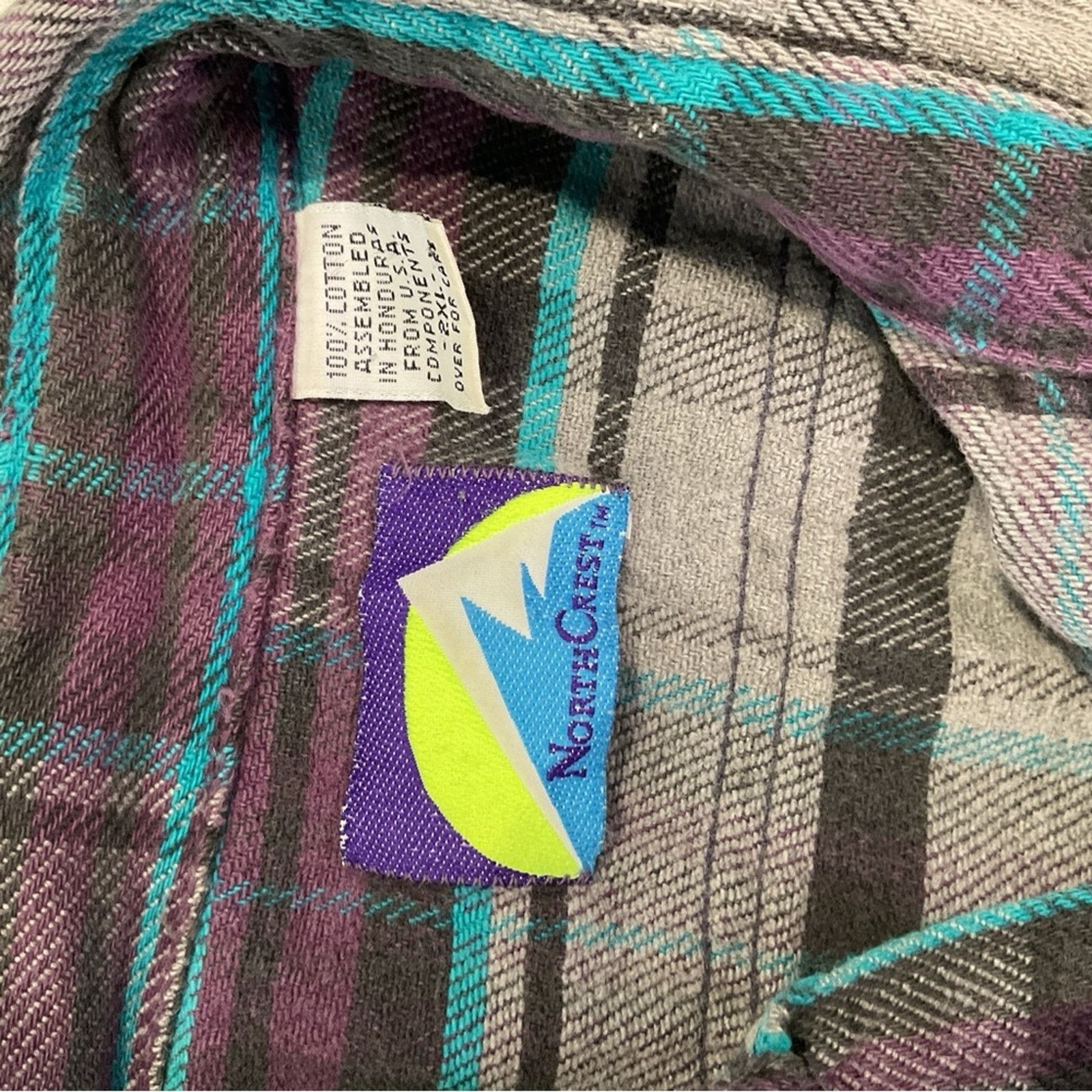 Vintage North Crest Flannel Plaid Button Down Long Sleeve Shirt Size US XXL / EU 58 / 5 - 3 Thumbnail