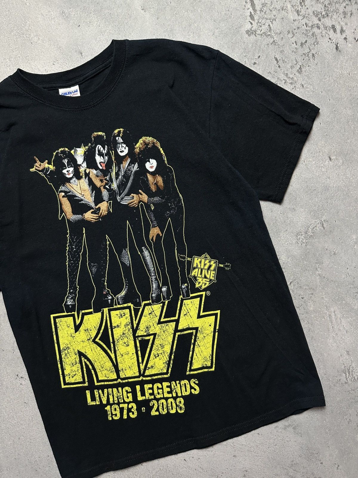 Band Tees 00s Vintage Kiss Alive 35 Living Legends 1973-2008 T-Shirt Size US M / EU 48-50 / 2 - 4 Thumbnail