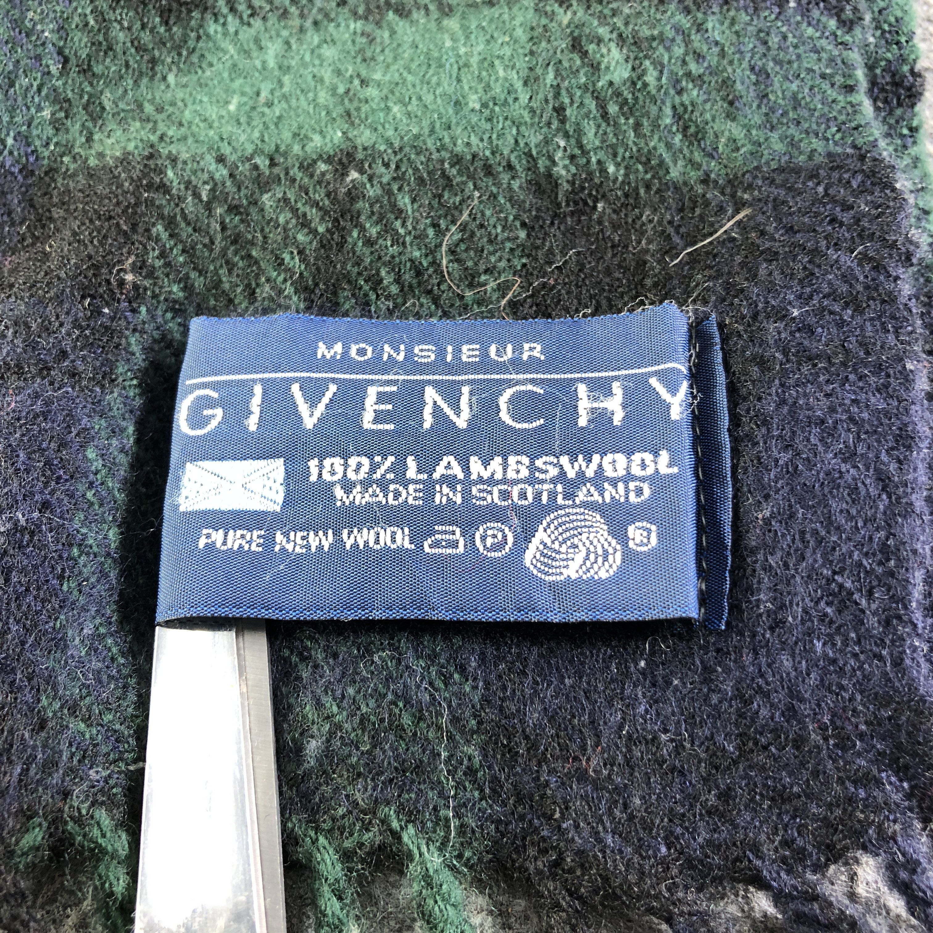 Givenchy Givenchy Tartan Wool Scarf Muffler Neckwear V2687 Size ONE SIZE - 5 Thumbnail