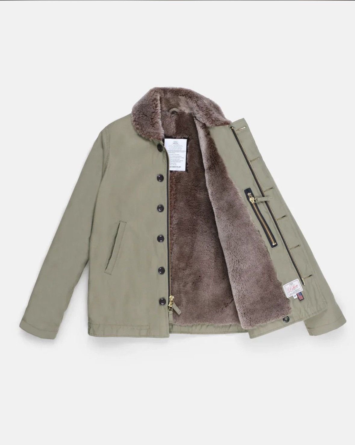 Dehen 1920 Dehen 1920 N-1 Deck Jacket Olive/Kodiak Mouton Size US L / EU 52-54 / 3 - 1 Thumbnail
