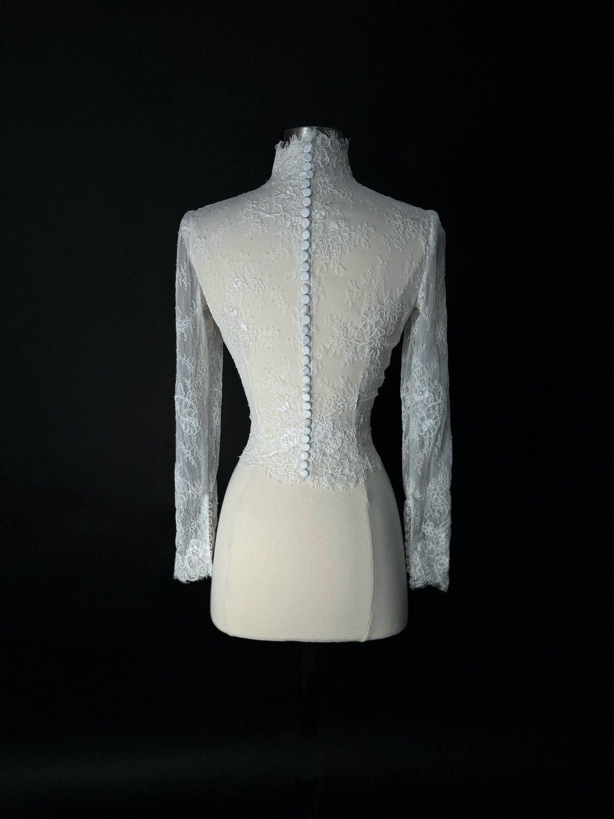 Other Preloved US 2 Anna Augusta French Corded Lace Bridal Top Size XS / US 0-2 / IT 36-38 - 7 Thumbnail
