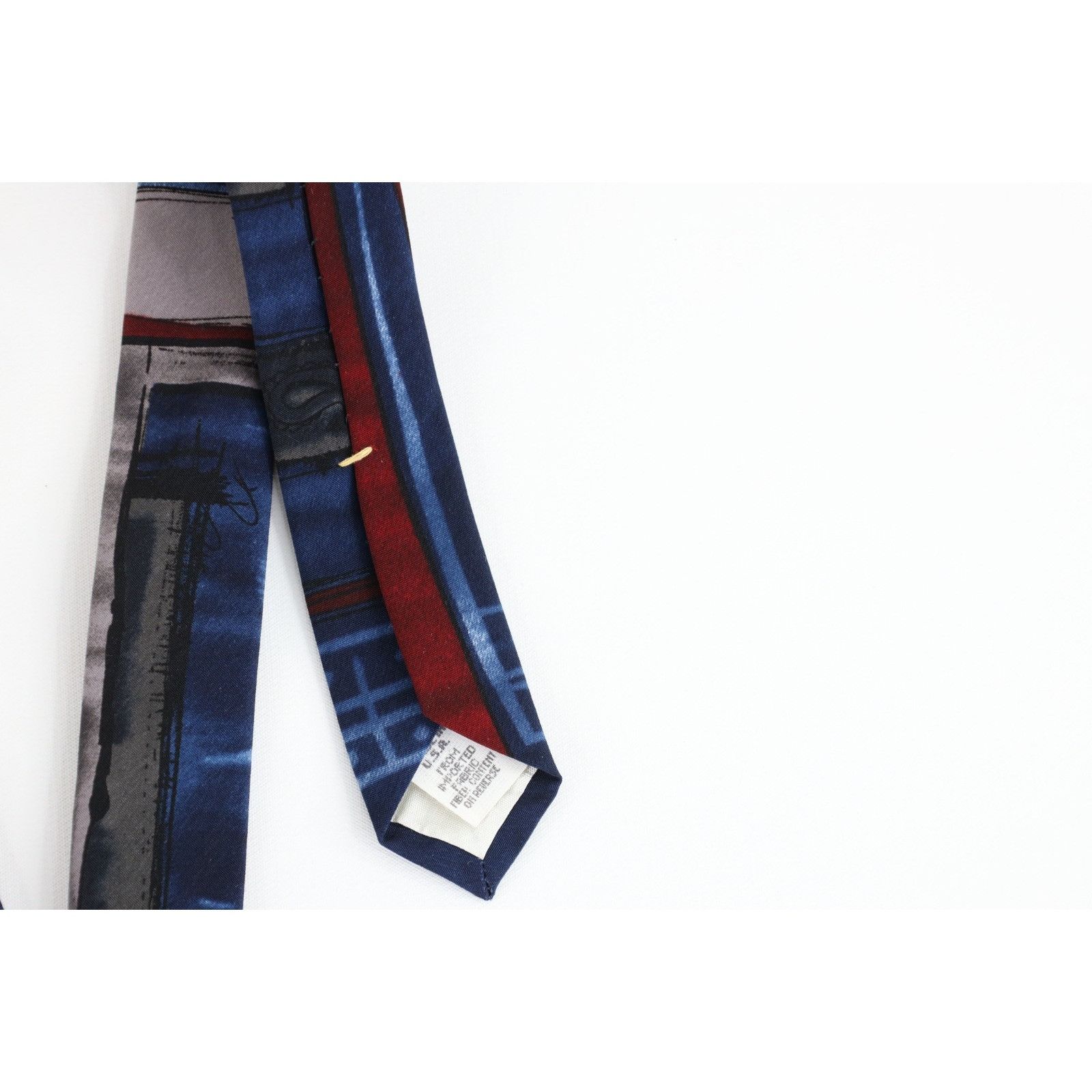 Vintage Vintage 80s 90s Streetwear Geometric Art Neck Tie Wedding Size ONE SIZE - 5 Thumbnail