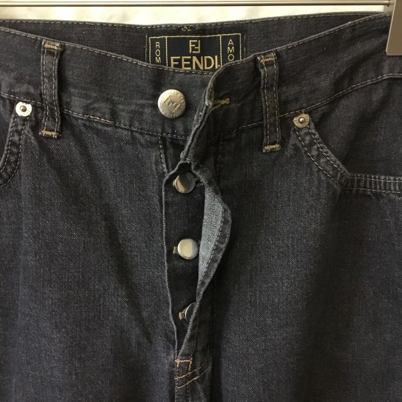 Fendi Fendi Roma Amor Classic Blue Denim Jeans Size 29" - 3 Thumbnail