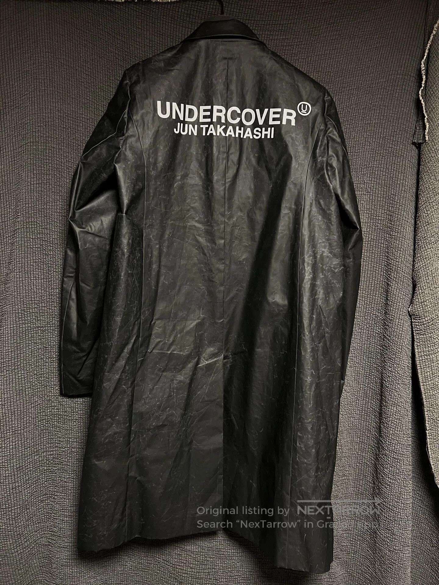 Undercover UNDERCOVER Black Wrinkled Logo Coat. Size US M / EU 48-50 / 2 - 2 Thumbnail