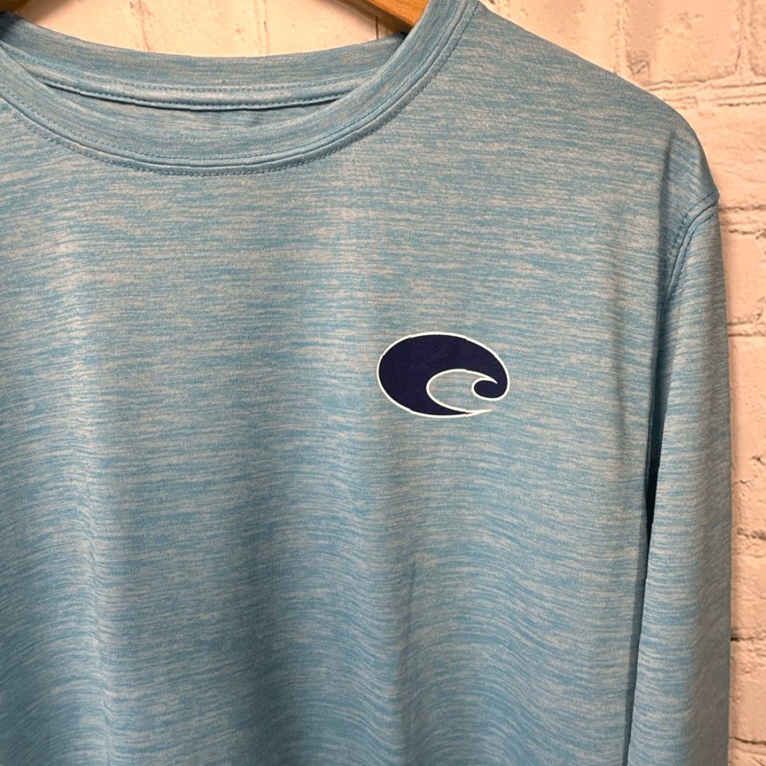 Costa Del Mar Costa Technical Crew Long Sleeve Performance Shirt Men S Blue Swordfish Graphic T-Shirt Activewear Crew Neck Costa Del Mar Size US S / EU 44-46 / 1 - 2 Thumbnail