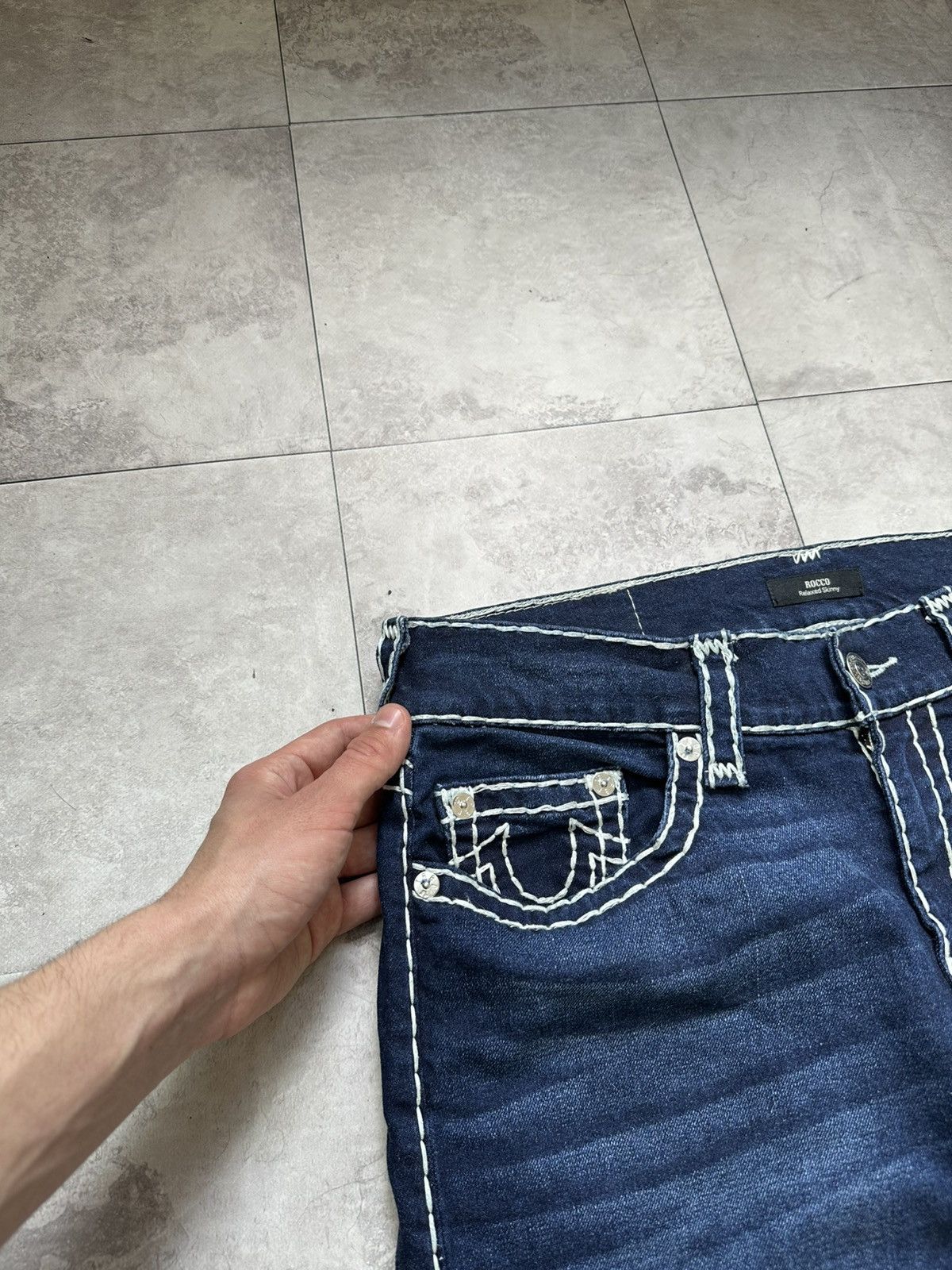 True Religion × Vintage Vintage True Religion Denim Rocco Relaxed Skinny Jeans Sz 34 Size US 34 / EU 50 - 4 Thumbnail