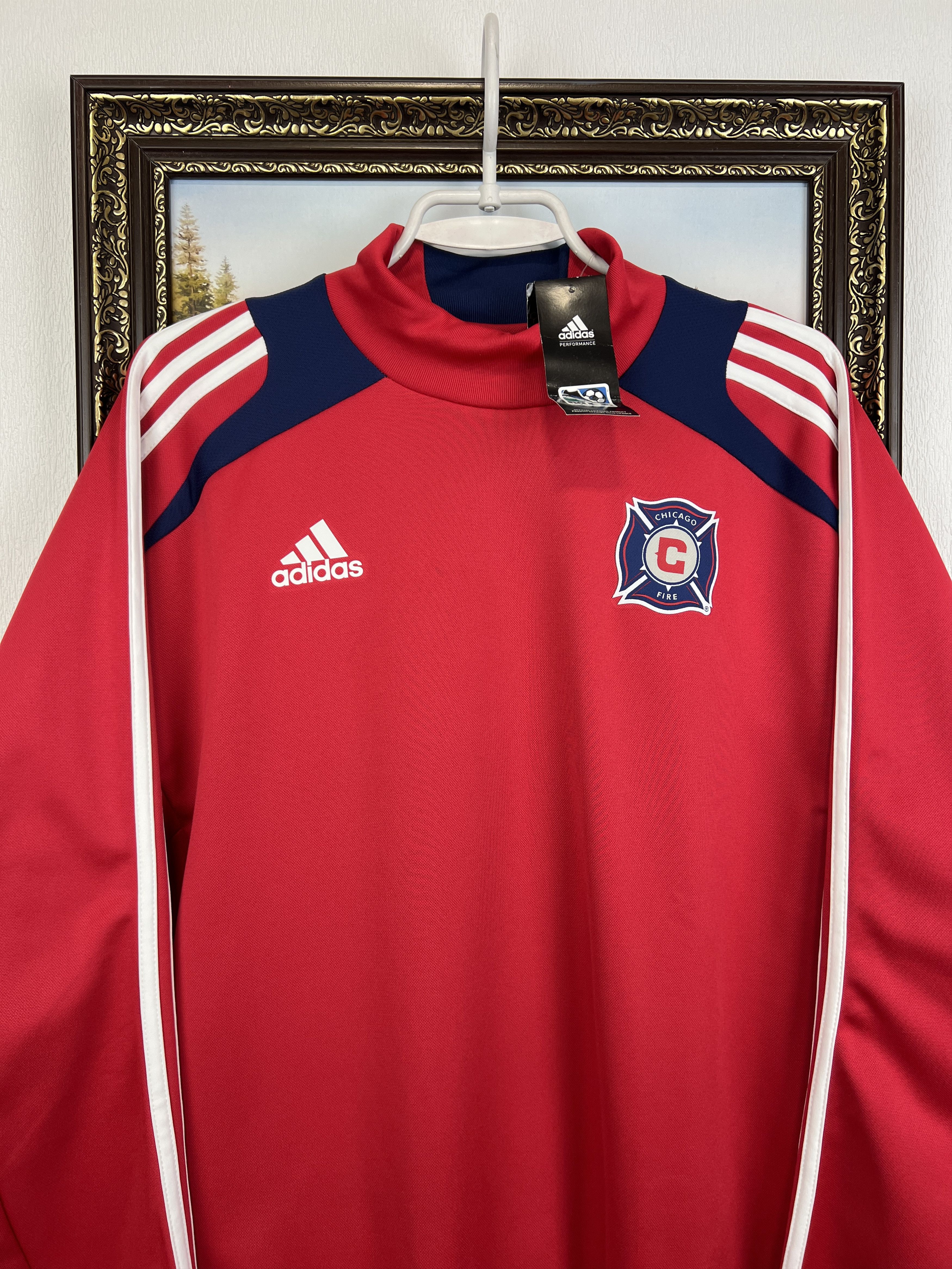 Adidas Chicago Fire Football Sweatshirt Soccer Warm Up Track Top Size US M / EU 48-50 / 2 - 2 Thumbnail