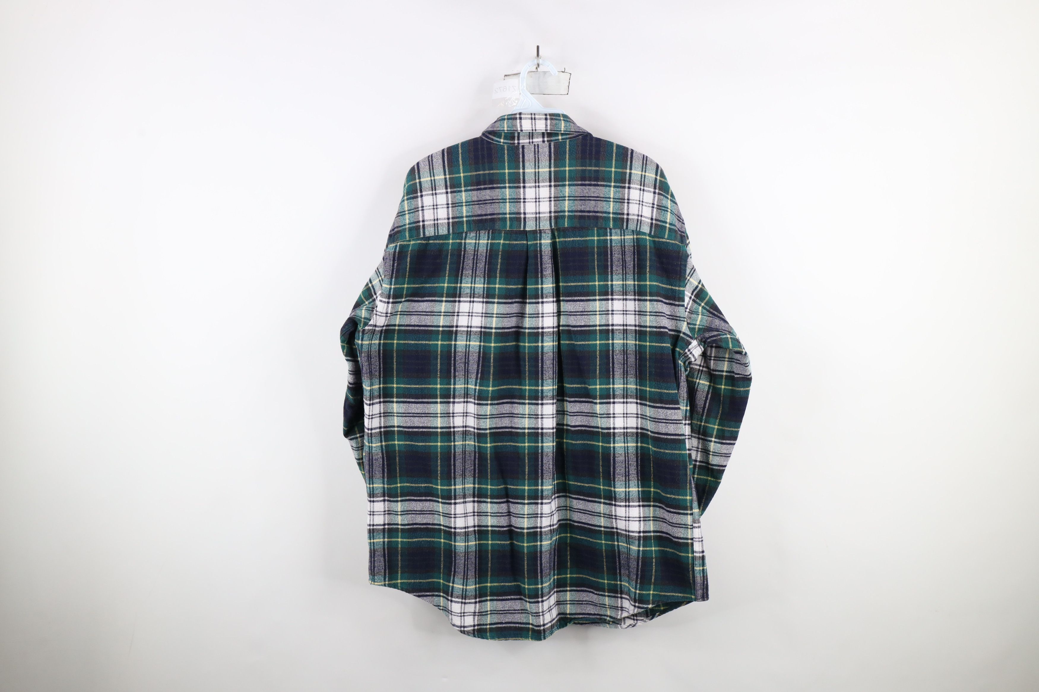 Lands' End × Vintage Vintage 90s Lands End Flannel Collared Button Down Shirt Size US L / EU 52-54 / 3 - 7 Thumbnail