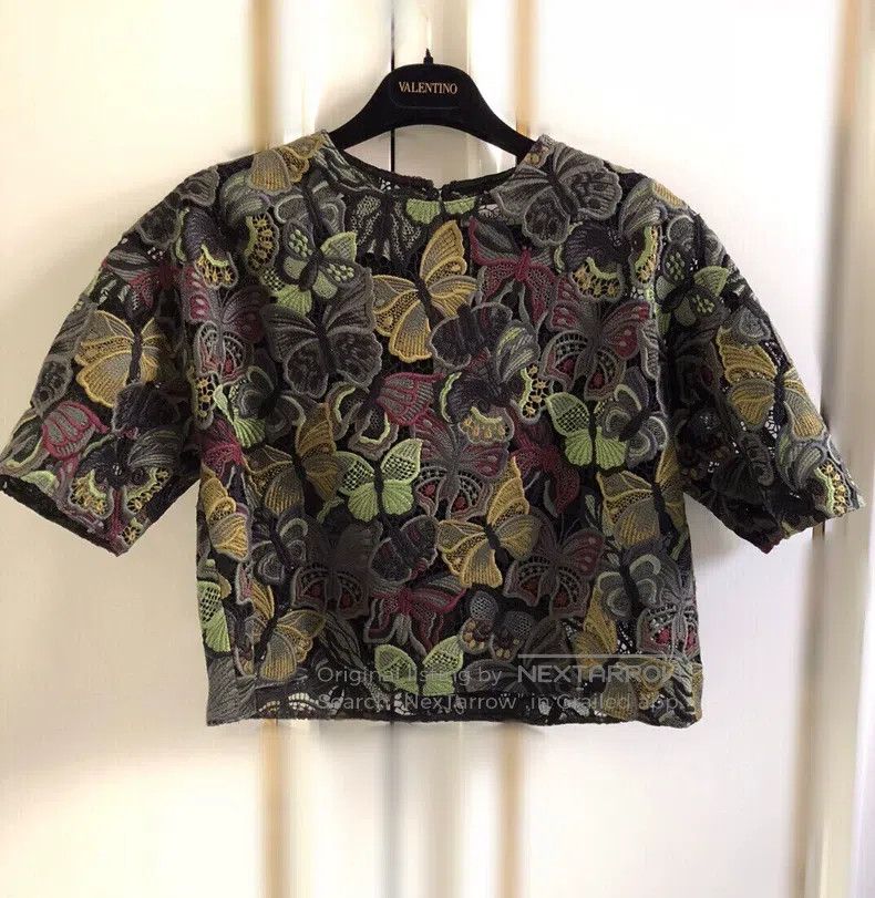Valentino Valentino Bow lace top Size S / US 4 / IT 40 - 1 Thumbnail