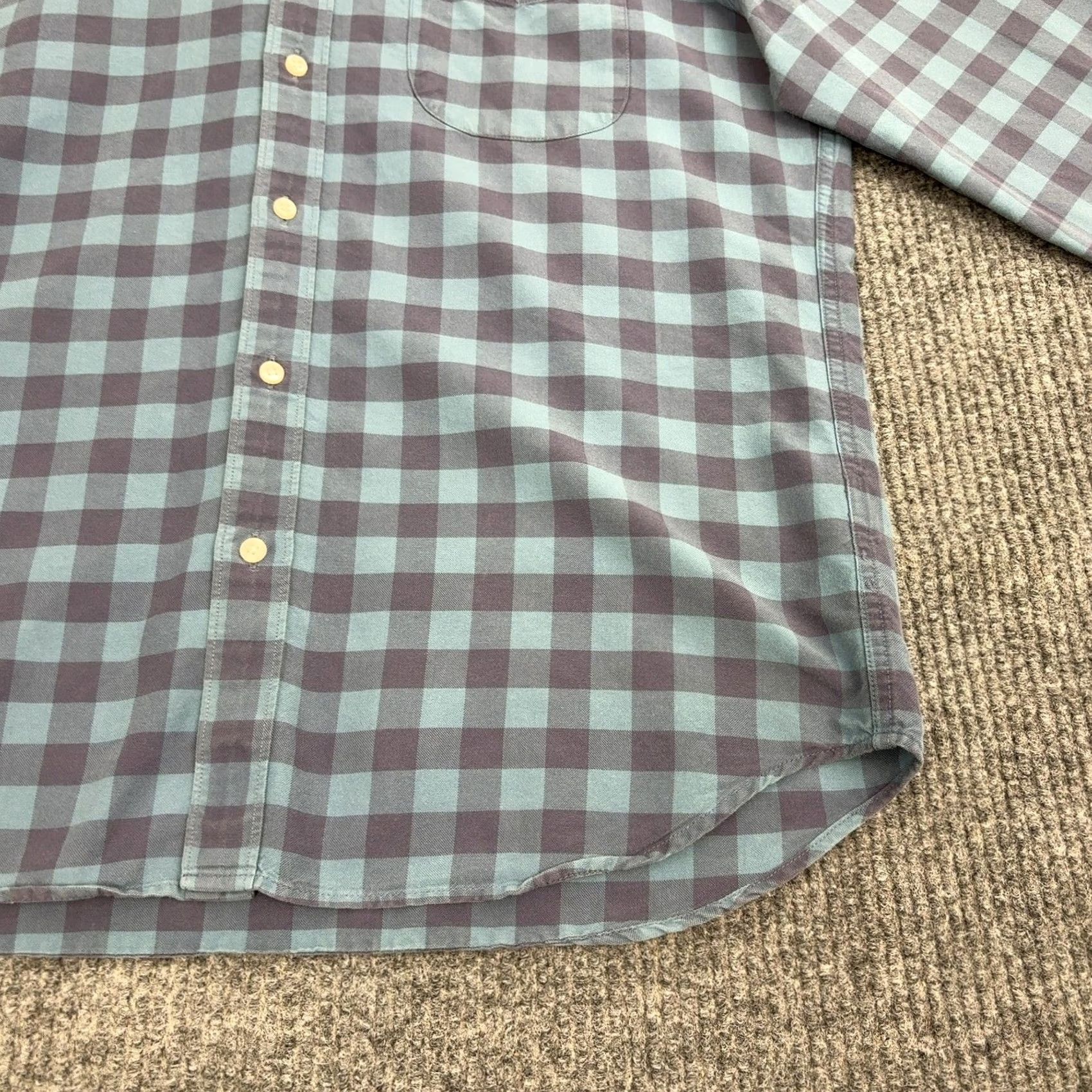 J.Crew J.CREW Button-Up Mens L Blue Cotton Gingham Check Slim Fit Oxford Casual Style Size US L / EU 52-54 / 3 - 2 Thumbnail