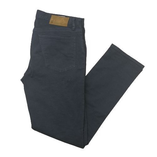 TODD SNYDER Size 38 Black Cotton Blend Tapered Zip Fly Jeans
