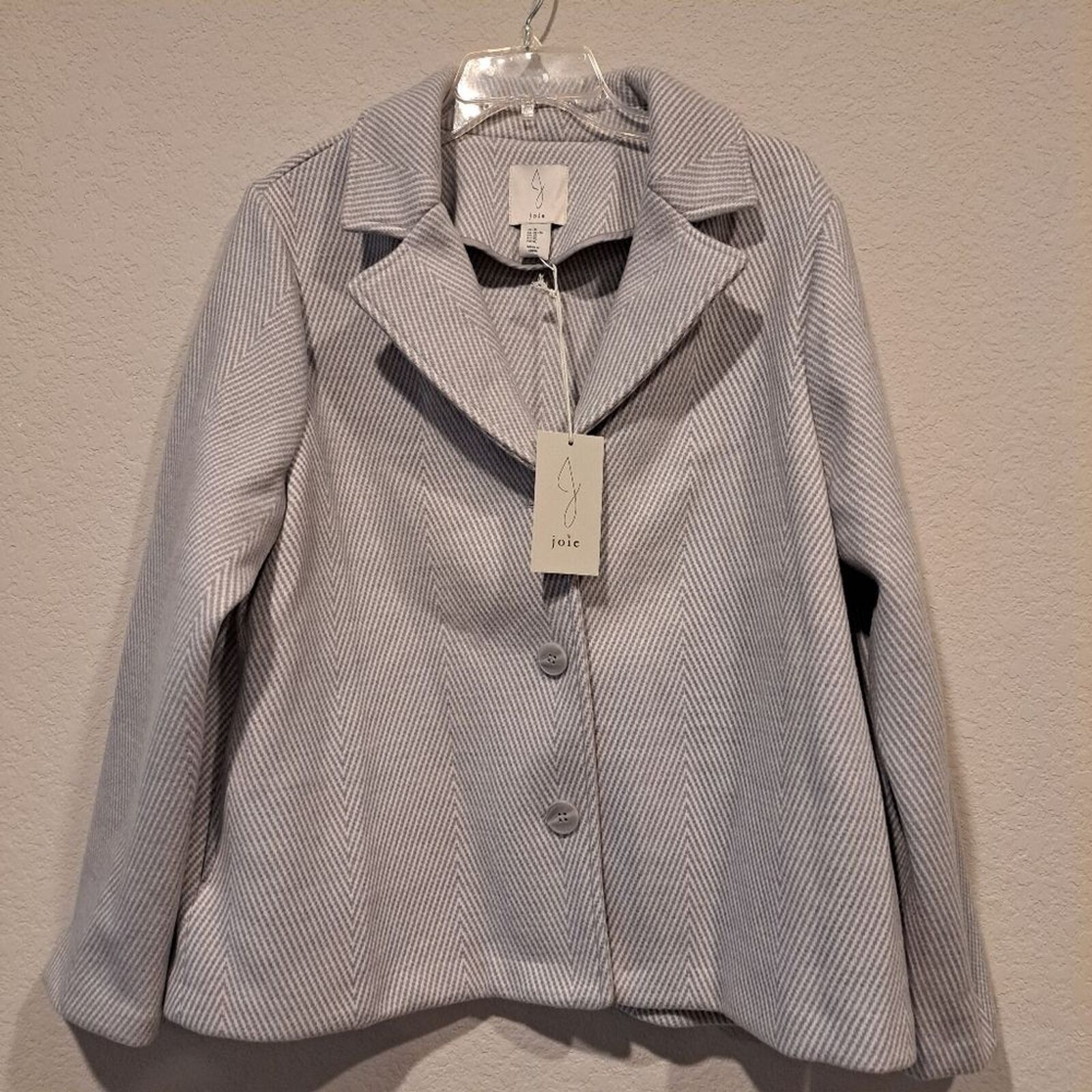 Joie Joie wool blend pea coat jacket collar chevron blue sz XL Size XL / US 12-14 / IT 48-50 - 9 Thumbnail