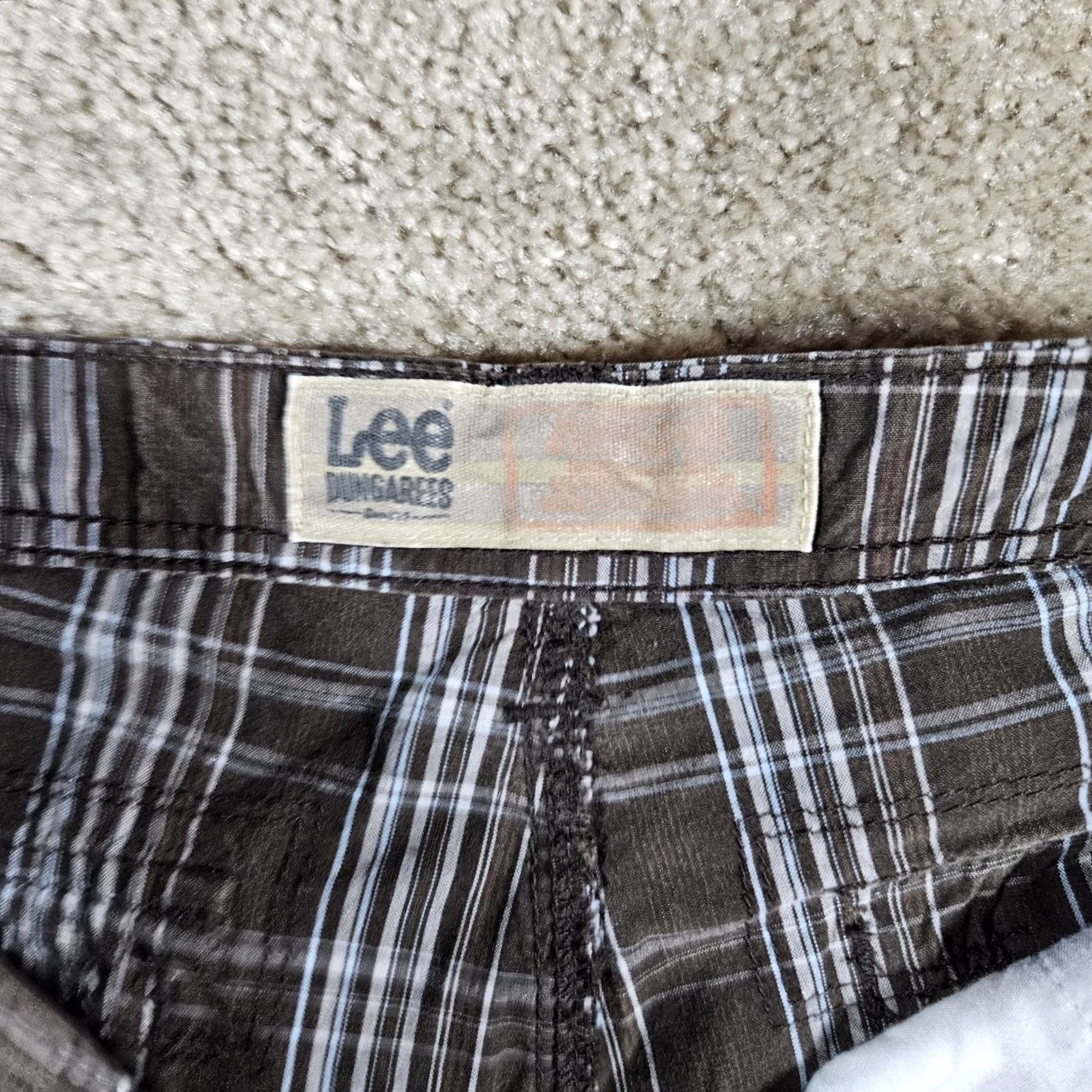 Lee Lee Mens 32 Brown Plaid Chino Bermuda Shorts Outdoor Cotton Stain Size US 32 / EU 48 - 3 Thumbnail