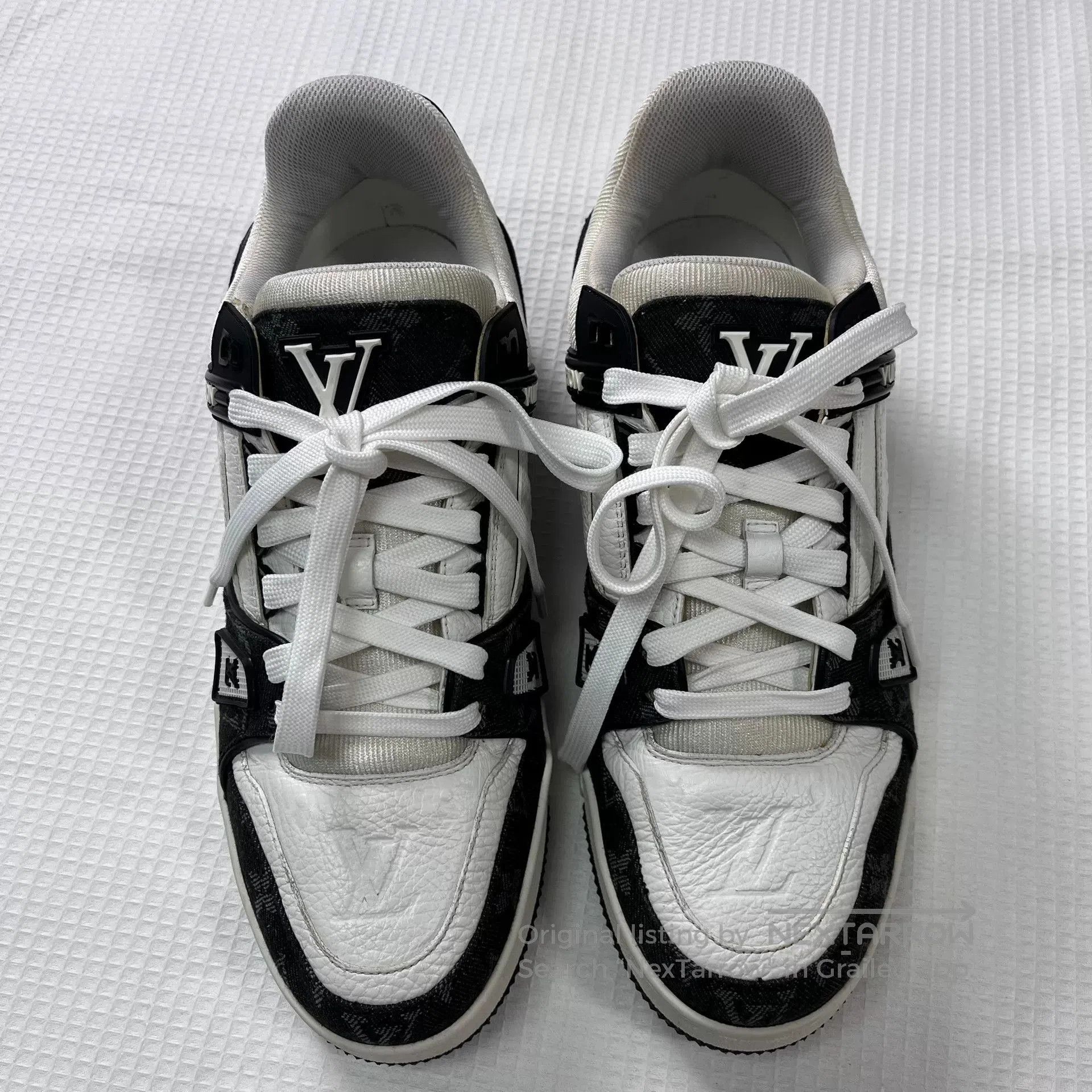 Louis Vuitton Louis Vuitton LV Trainer Black White Denim Sneakers. Size US 8.5 / EU 41-42 - 1 Thumbnail