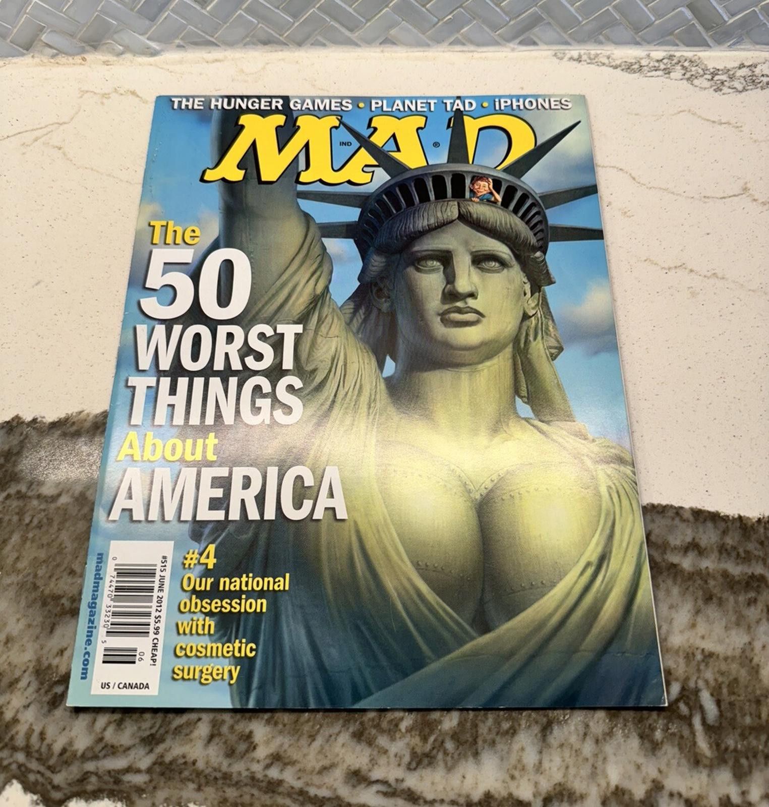 Designer Mad Magazine Issue Number #515 June 2012 The 50 Worst Things Size ONE SIZE - 1 Thumbnail