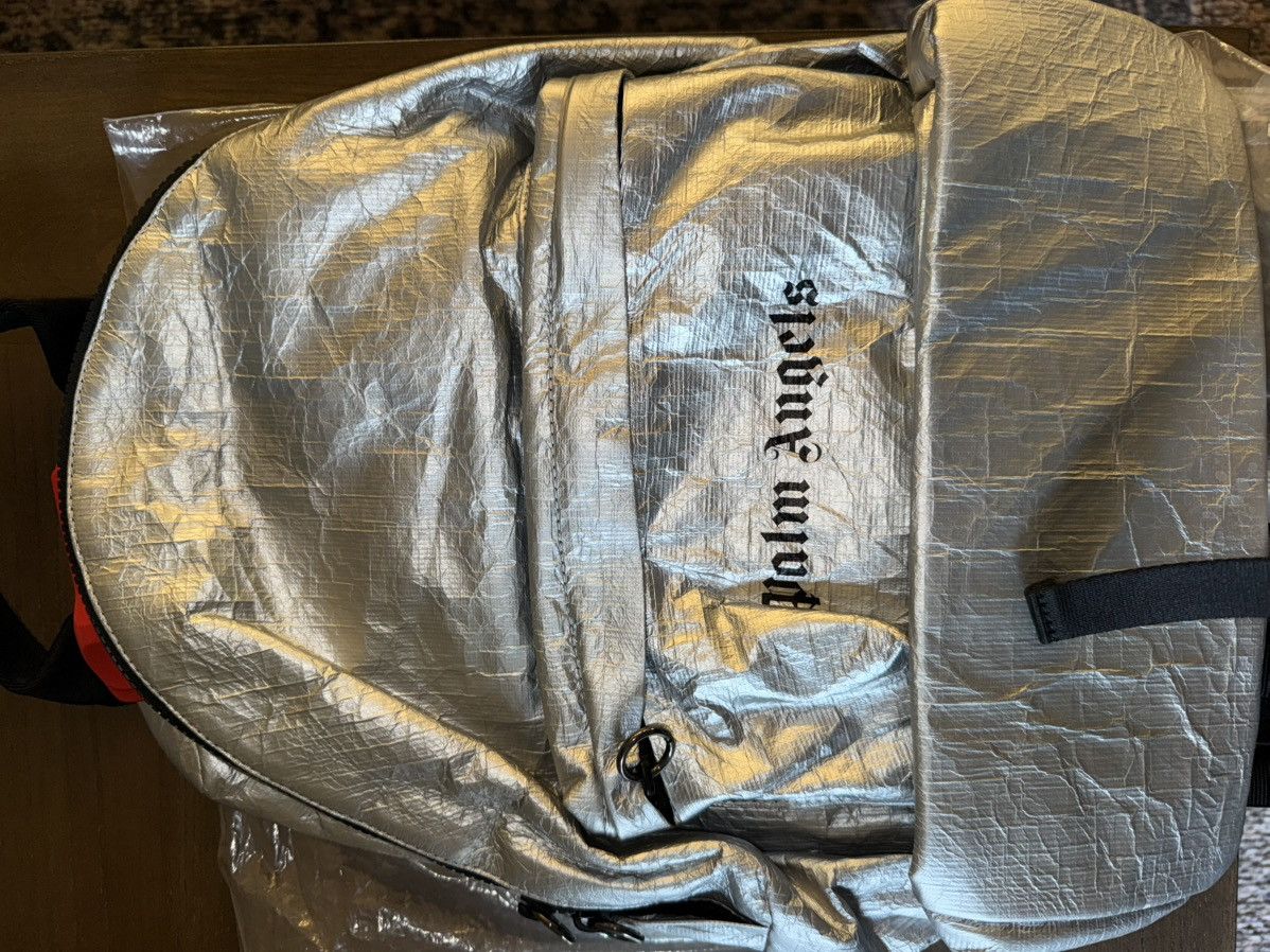 Palm Angels Palm Angels Silver Logo Backpack Size ONE SIZE - 3 Thumbnail
