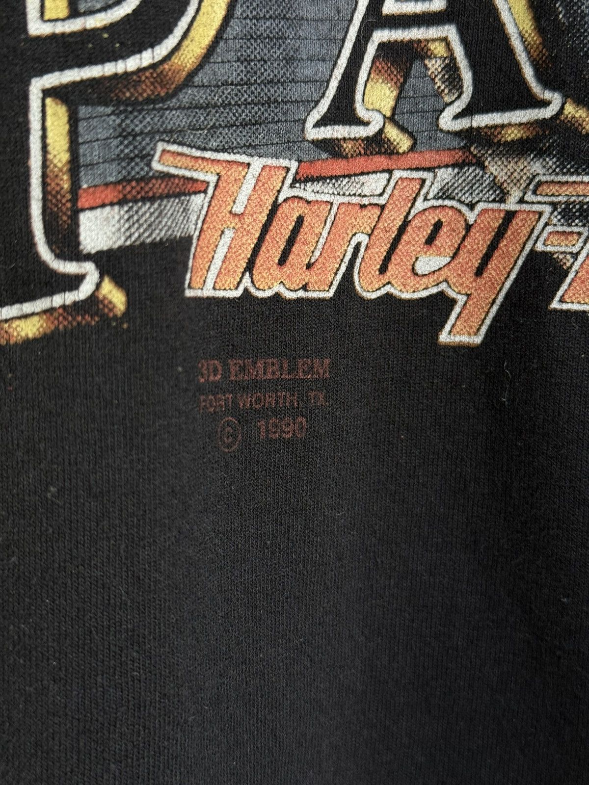 Harley Davidson × Vintage Vintage 1990 Harley Davidson 3D Emblem T-Shirt Size US XL / EU 56 / 4 - 4 Thumbnail