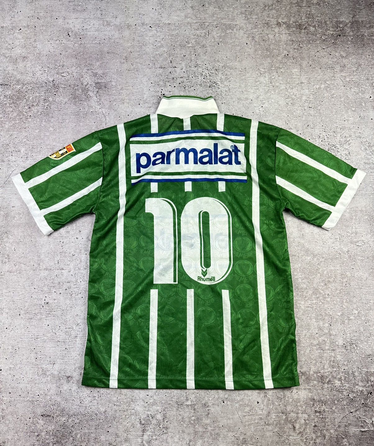 Vintage 1993/94 Rhumell Palmeiras #10 Match Worn Home Jersey Size US L / EU 52-54 / 3 - 16 Thumbnail
