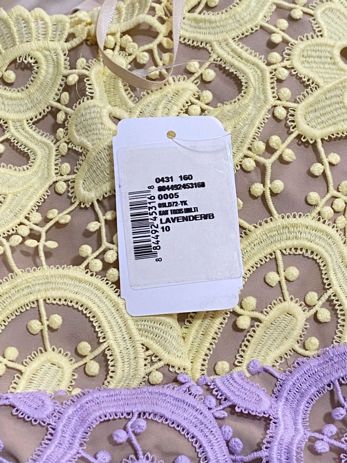 MILLY Milly Kait Colorblocked Lace Cocktail Dress size 10 Size L / US 10 / IT 46 - 15 Thumbnail