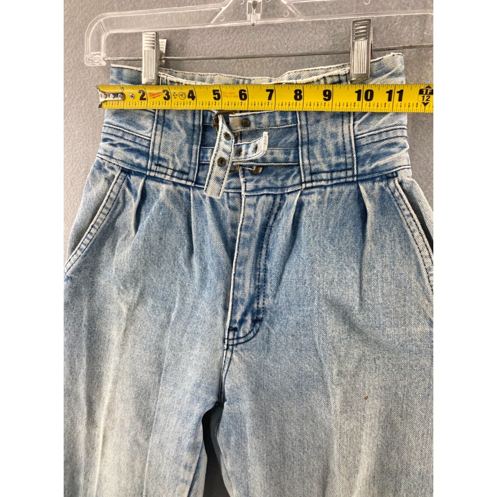 Vintage VINTAGE Gitano Jeans Womens 5/6 Blue High Rise Tapered Jogger Denim Size 27" / US 4 / IT 40 - 2 Thumbnail