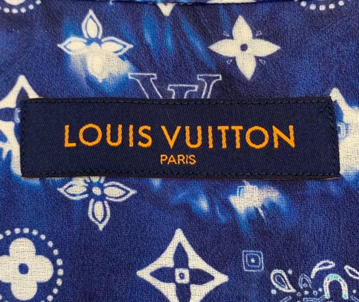 Louis Vuitton Louis Vuitton Lv 22 Blue Tie Dyeing Cotton Long Sleeve Shirt Size US L / EU 52-54 / 3 - 6 Thumbnail