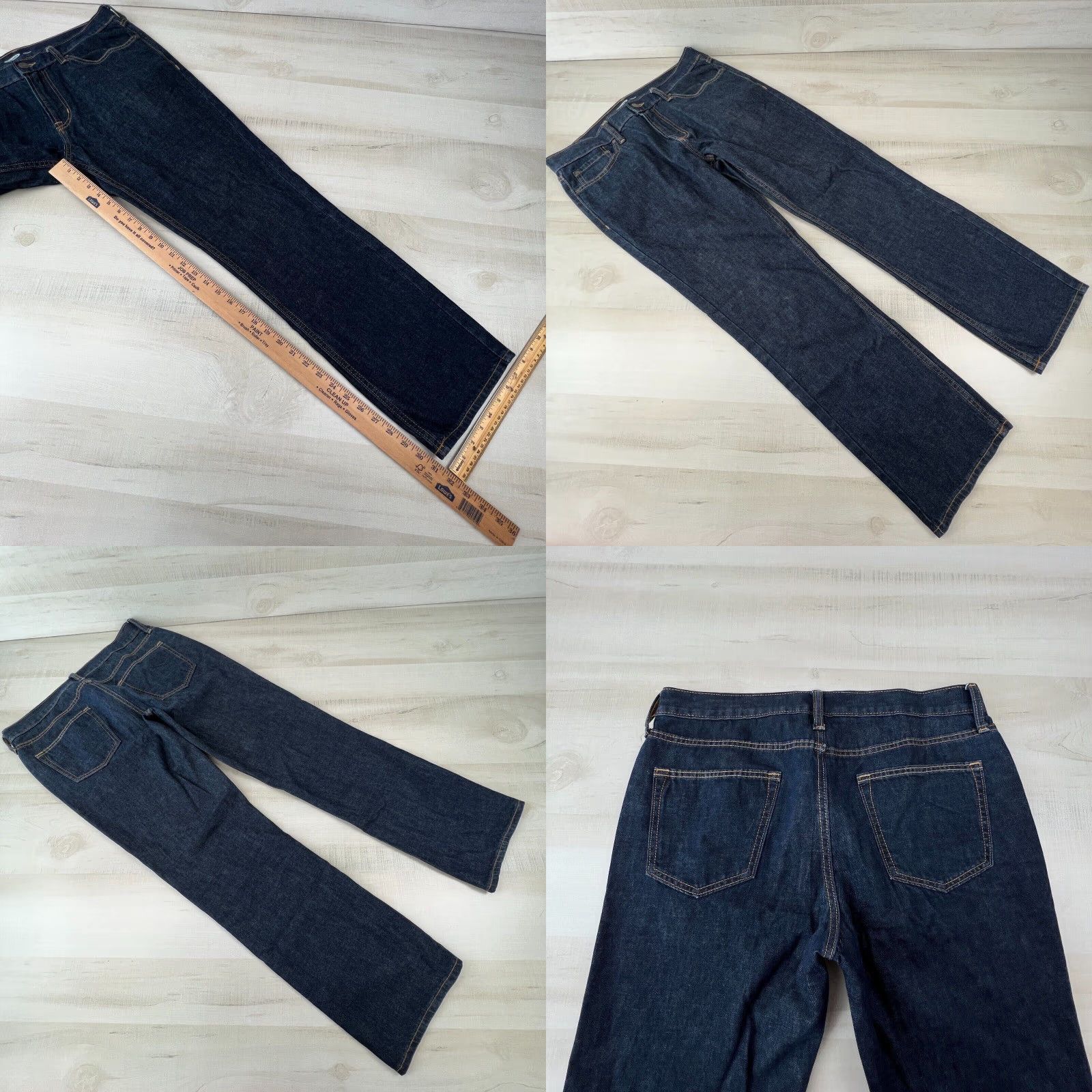 Old Navy Old Navy Mens Dark Blue Straight Jeans 36X31 100% Cotton Size US 34 / EU 50 - 8 Thumbnail