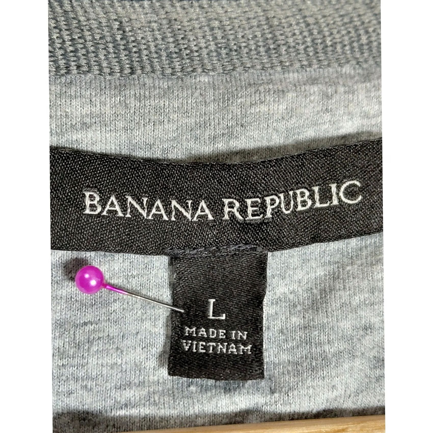 Banana Republic Banana Republic Top Mens L Blue Knit Pullover Long Sleeve Solid Collared Size Size US L / EU 52-54 / 3 - 3 Thumbnail