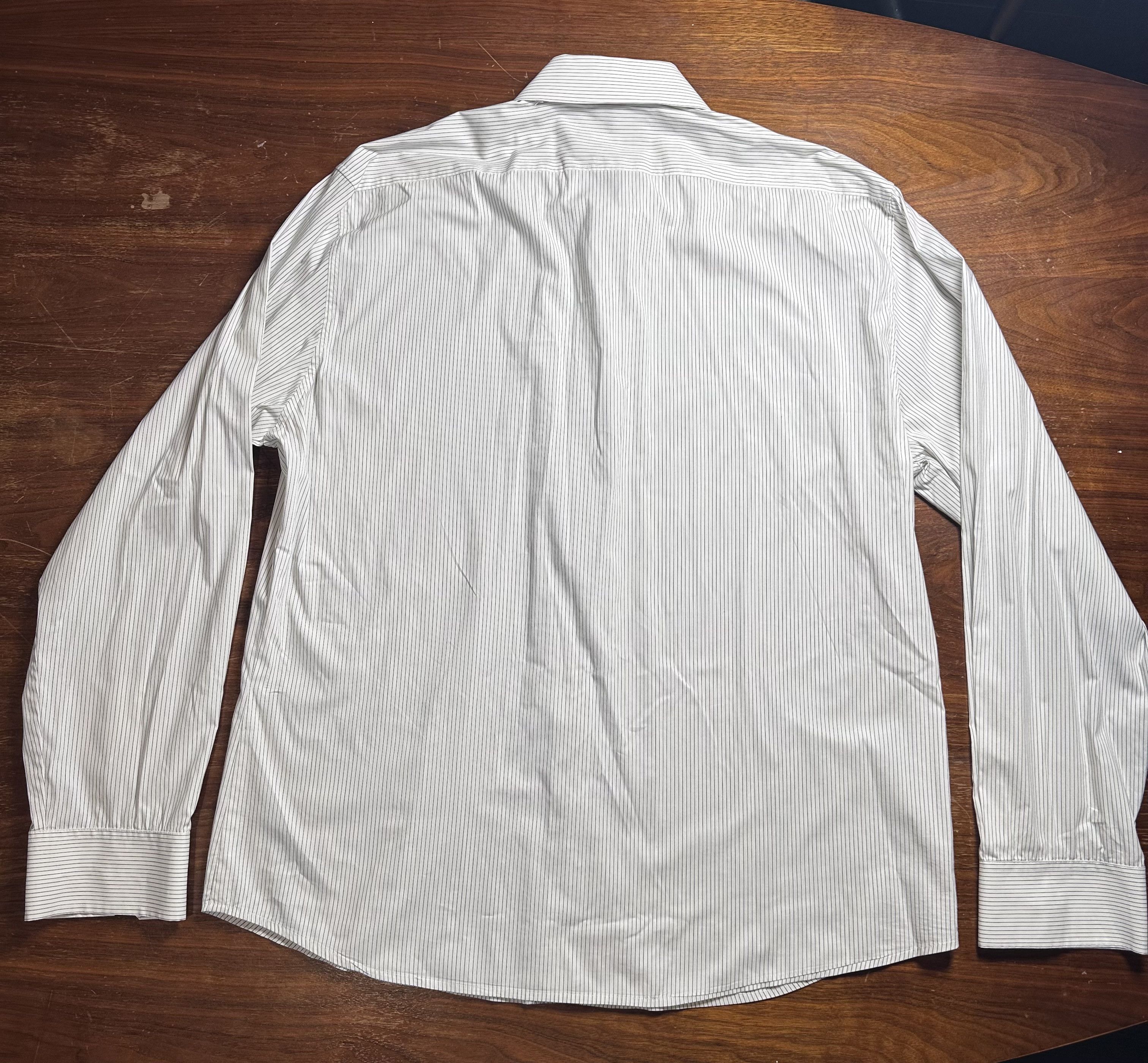 Theory Theory Pinstripe Dress Shirt White XXL Never Worn Size US XXL / EU 58 / 5 - 5 Thumbnail