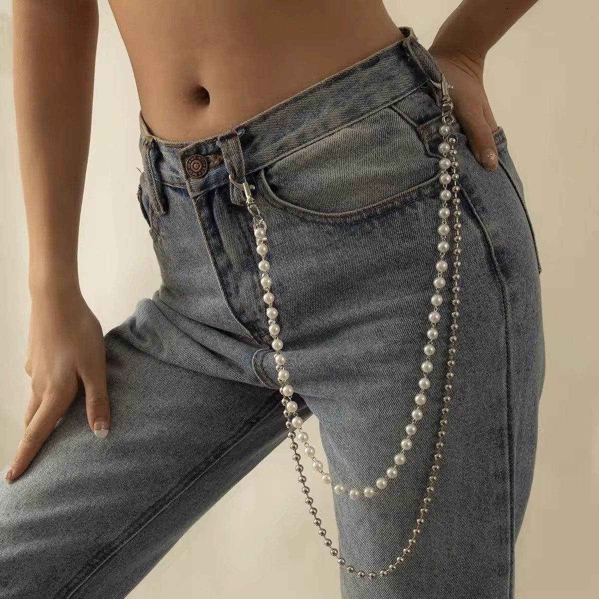 Jewelry Round Beads Pant Chain Size ONE SIZE - 2 Thumbnail