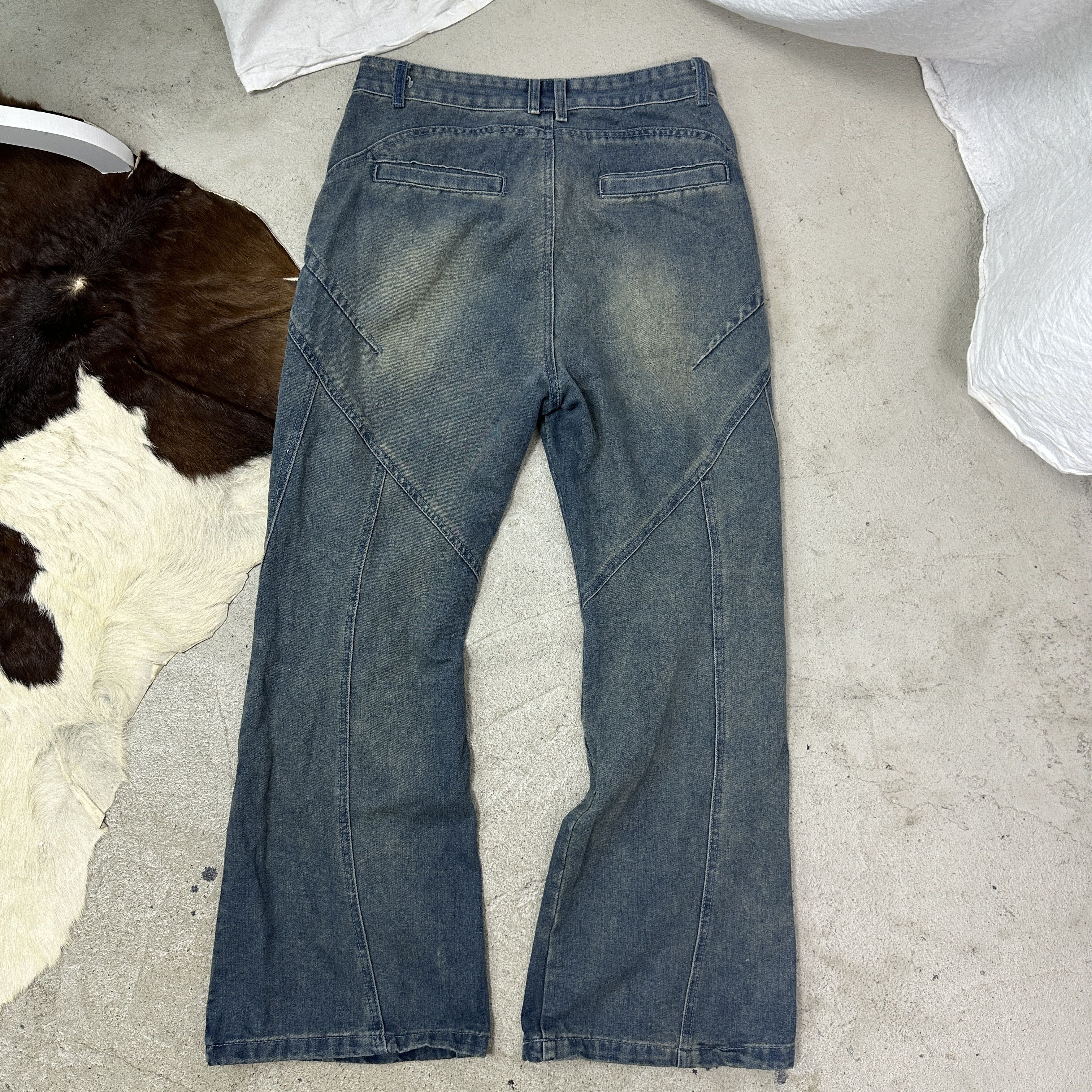 Vintage Vintage Denim Baggy Flared Paneled Washed Jeans 00s Size US 38 / EU 54 - 6 Thumbnail