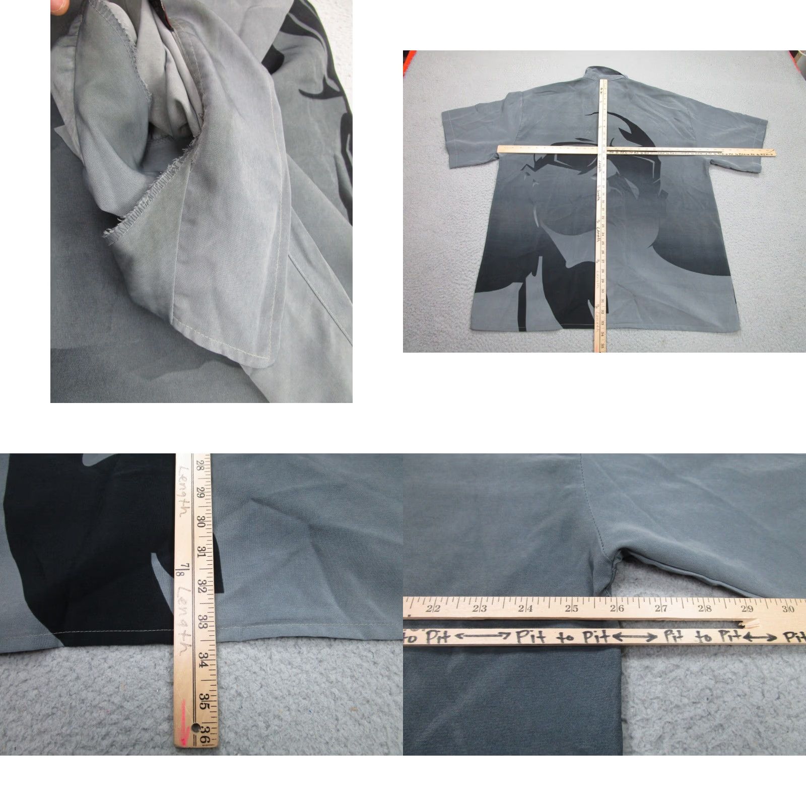 Vintage VINTAGE Diss Shirt Mens 2XL Gray Black Baggy Loose y2k 2000s Shadow Streetwear Size US XXL / EU 58 / 5 - 8 Thumbnail