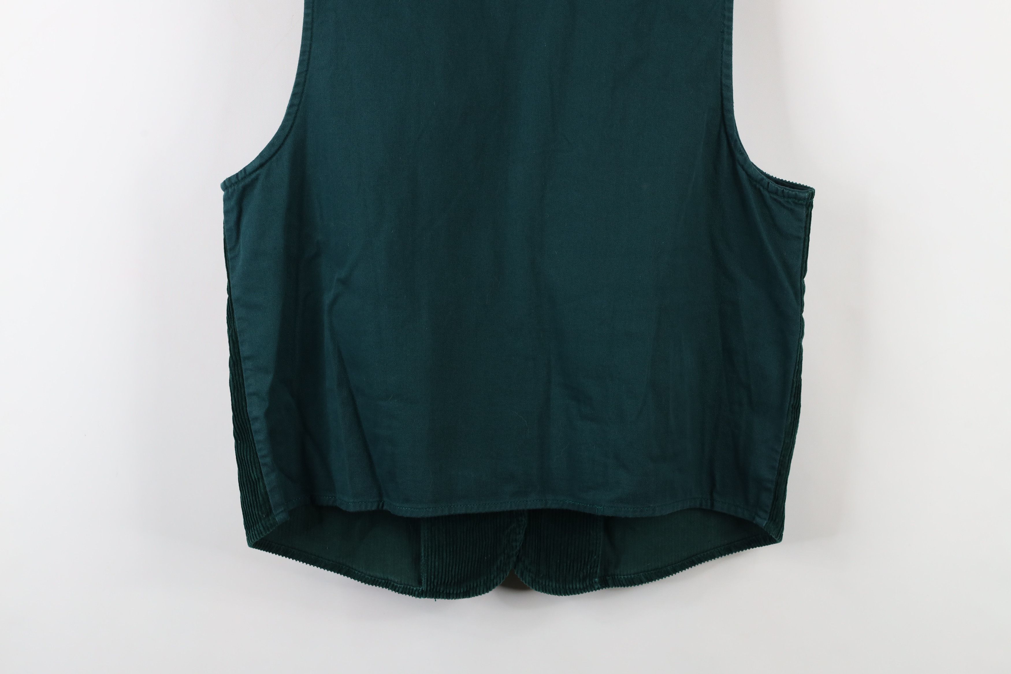 Vintage Vintage 90s Streetwear Corduroy Button Vest Jacket Green Size S / US 4 / IT 40 - 12 Thumbnail