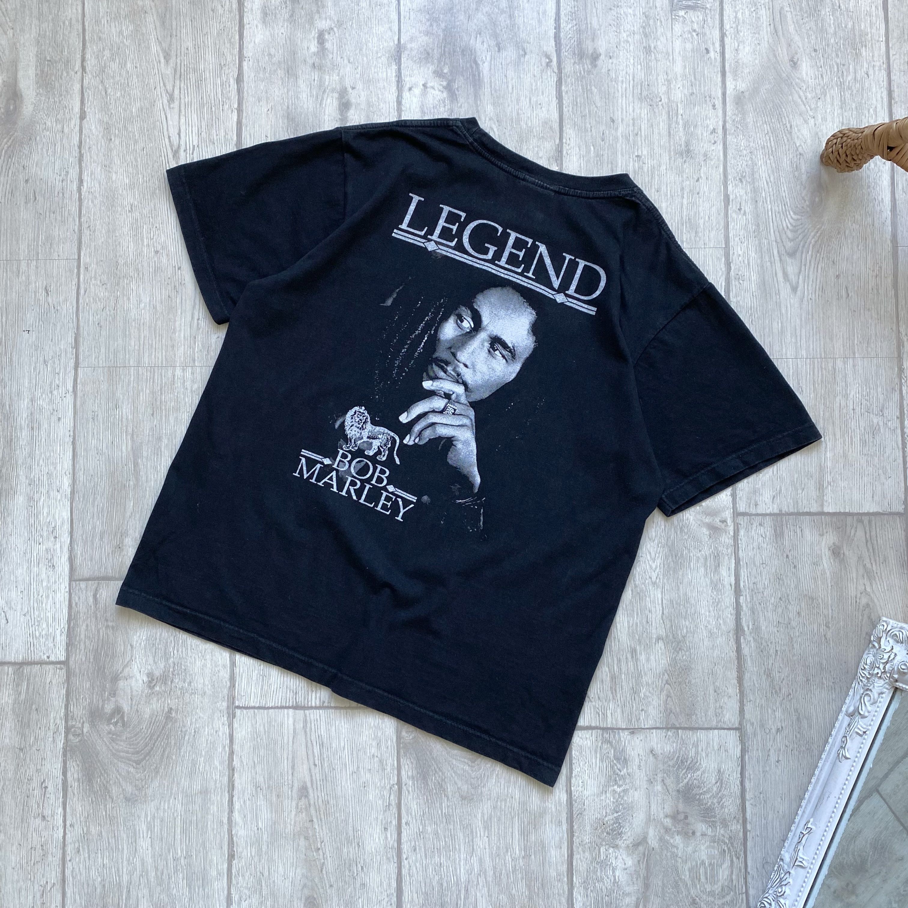 Bob Marley Vintage 90’s Bob Marley heavy tee Legend Rap Band Tee Size US M / EU 48-50 / 2 - 2 Thumbnail