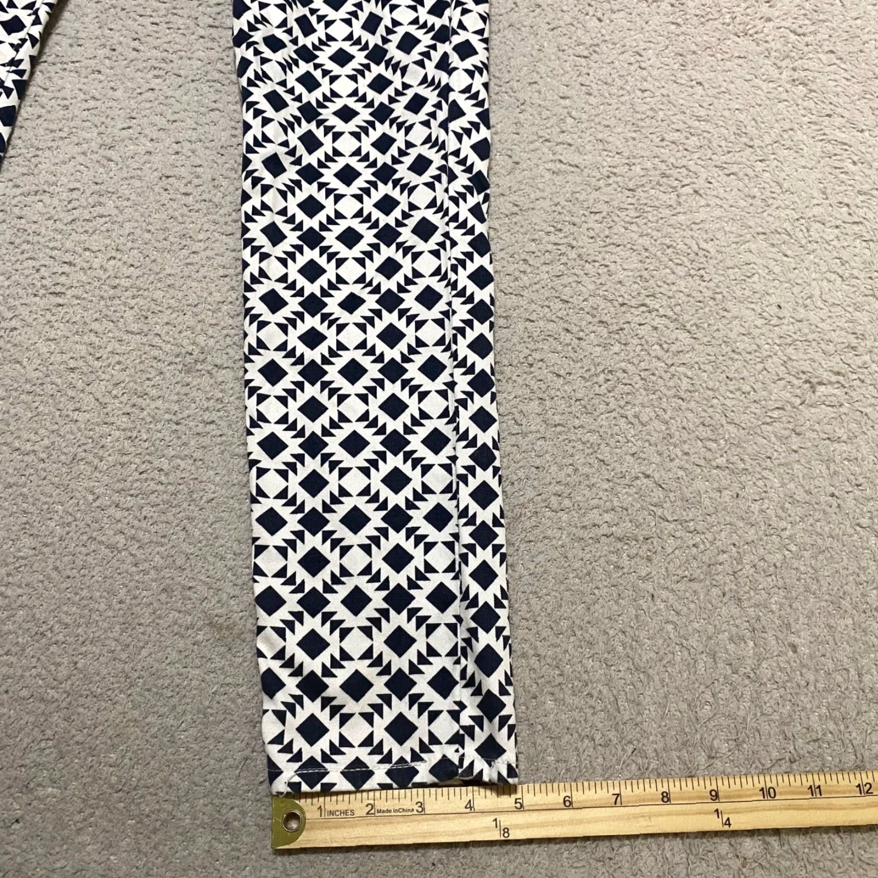 J.Crew J. Crew Womens 28 Jeans Black Geometric Skinny Low Rise Size 28" / US 6 / IT 42 - 5 Thumbnail