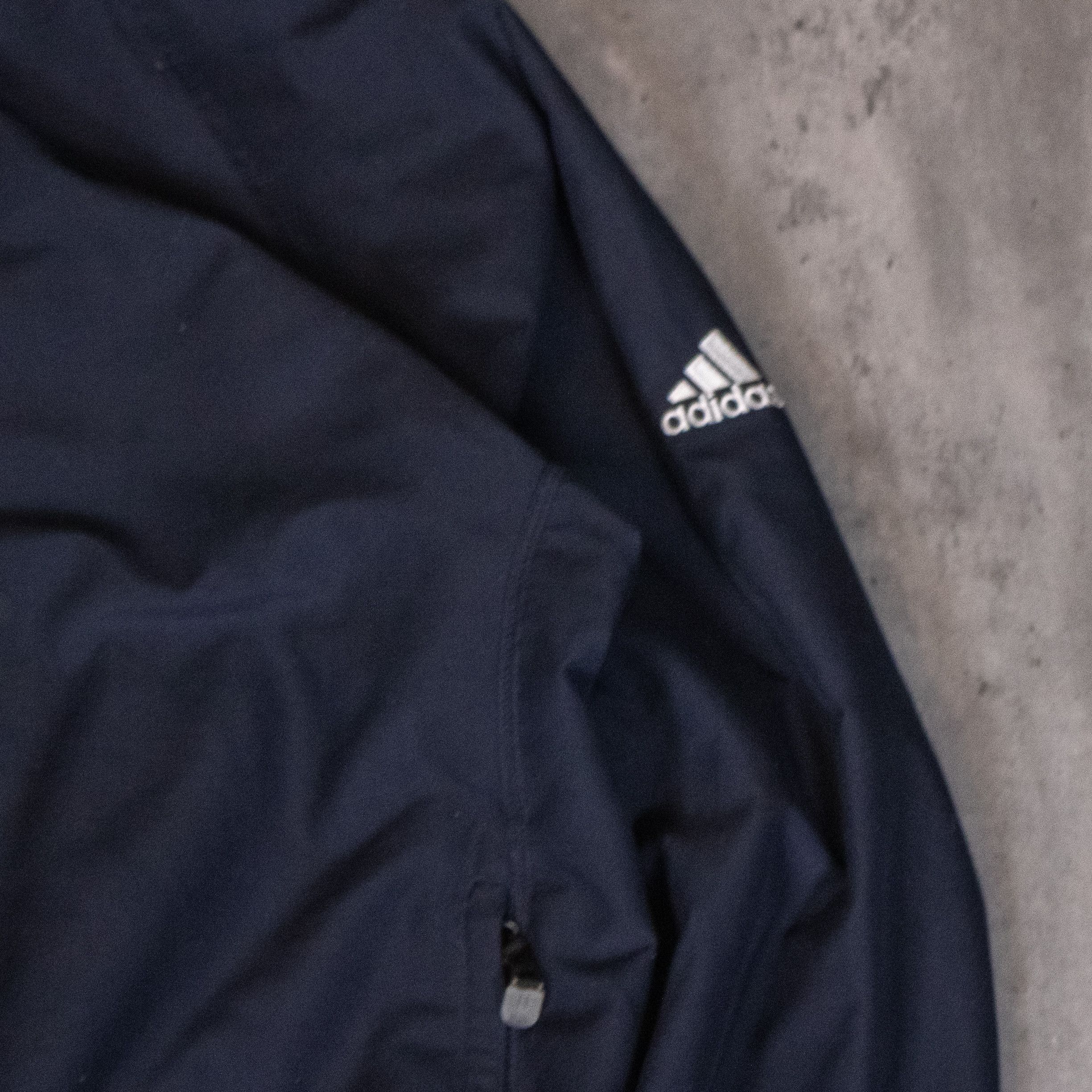 Adidas × Vintage Y2K 2003 Adidas 3 Stripe Navy Windbreaker Crewneck Sweater Size US L / EU 52-54 / 3 - 2 Thumbnail