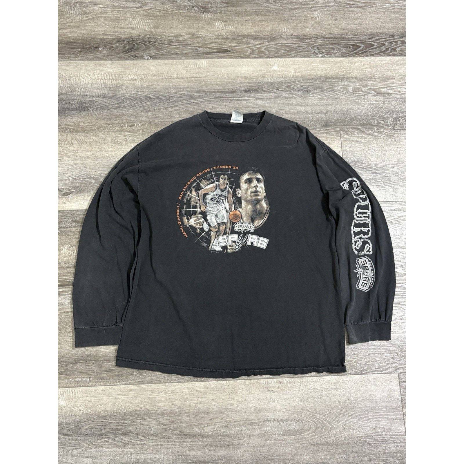 Alstyle Vintage 90s San Antonio Spurs Manu Ginobili Rare Long Sleeve Size US XL / EU 56 / 4 - 1 Thumbnail