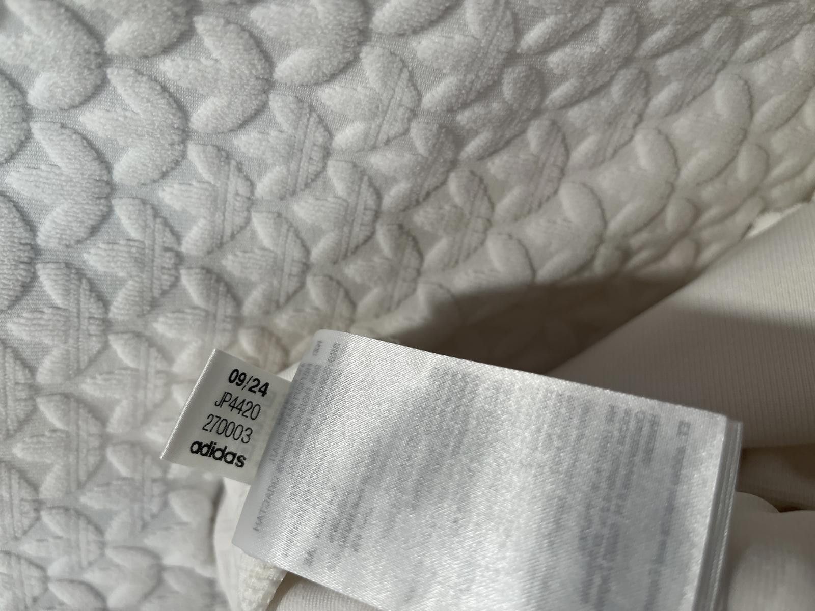 Adidas Adidas Q12 Monogram TT White Zip-Up Jacket with Blue Stripes Size US S / EU 44-46 / 1 - 4 Thumbnail