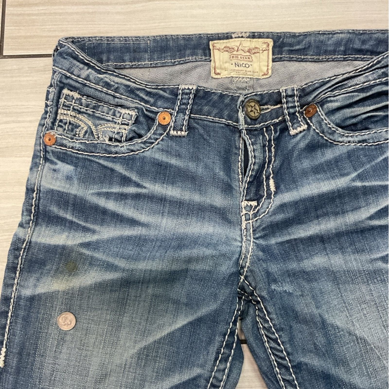 Big Star Big Star Nico Distressed Jeans Size 29" - 12 Thumbnail