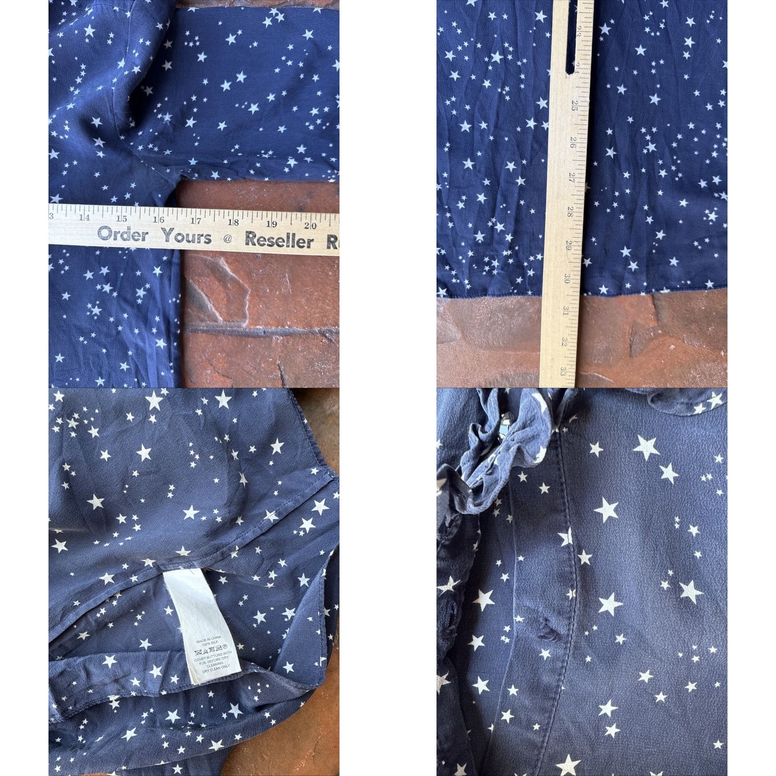 Vintage kate spade new york Silk Star Print Dress Women's 2XS Blue 3/4 Sleeve Knee Length Mini Casual Party/Cocktail Vintage No N/A Size XXS / US 00 / IT 34 - 8 Thumbnail