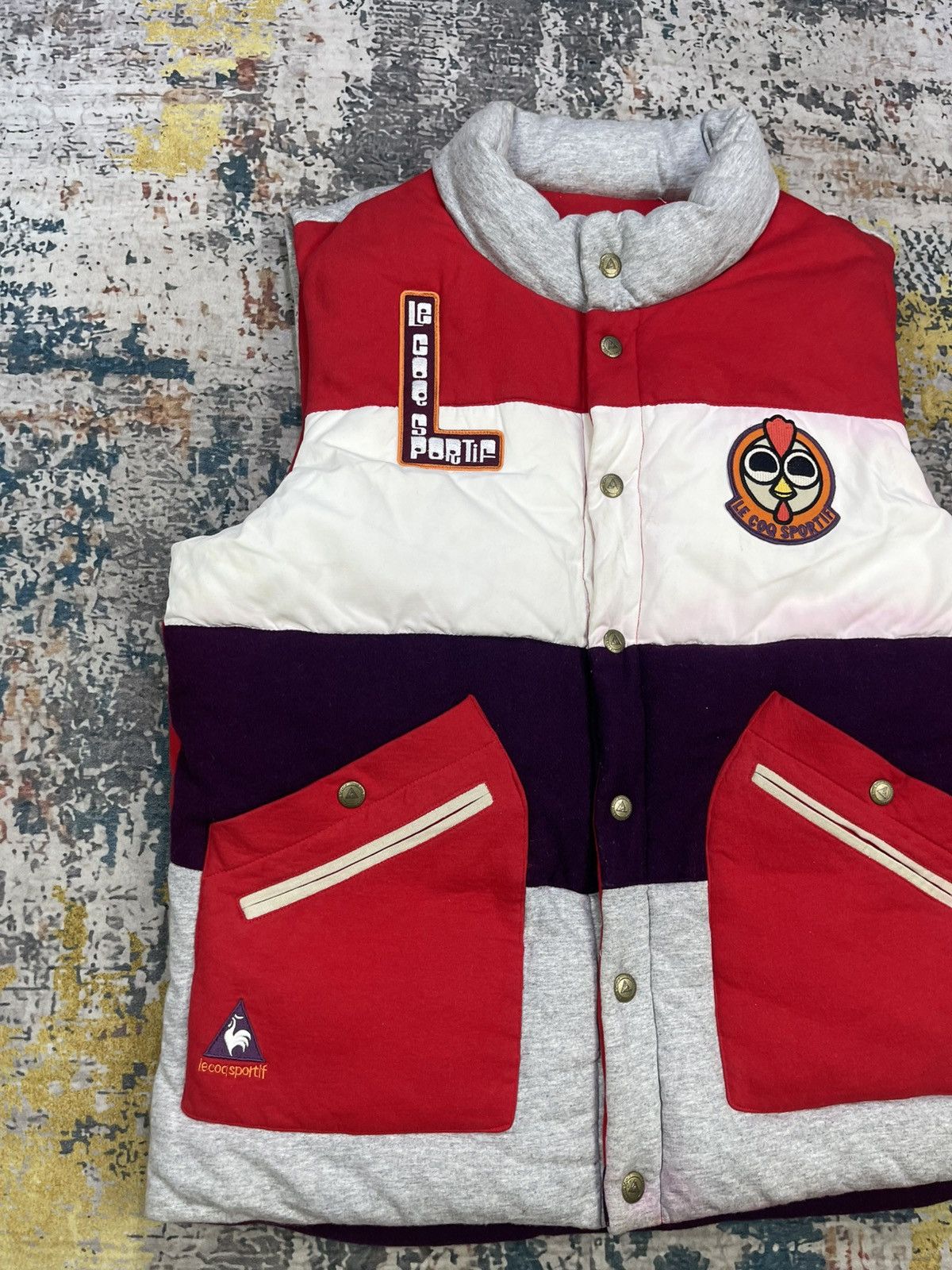 Le Coq Sportif Le Coq Sportif Back Hit Puffer Vest Size US L / EU 52-54 / 3 - 3 Thumbnail