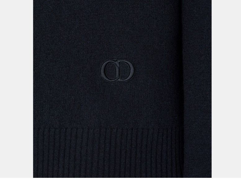 Dior o1w1db11224 Cashmere Jersey Sweater in Navy Blue Size US L / EU 52-54 / 3 - 3 Thumbnail