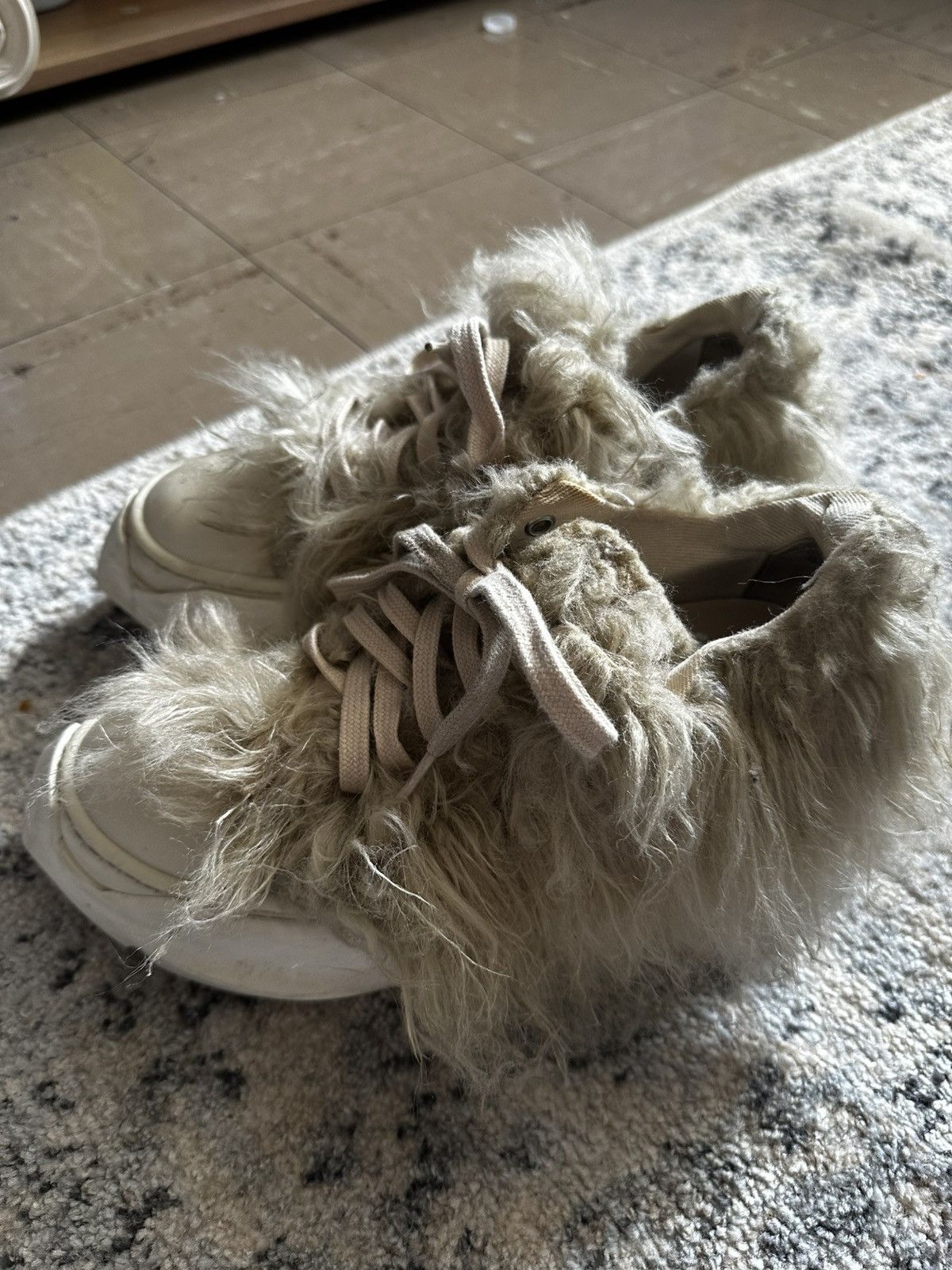 Rick Owens Drkshdw yeti fur rick owens drkshdw low top sneakers Size US 7.5 / IT 37.5 - 3 Thumbnail