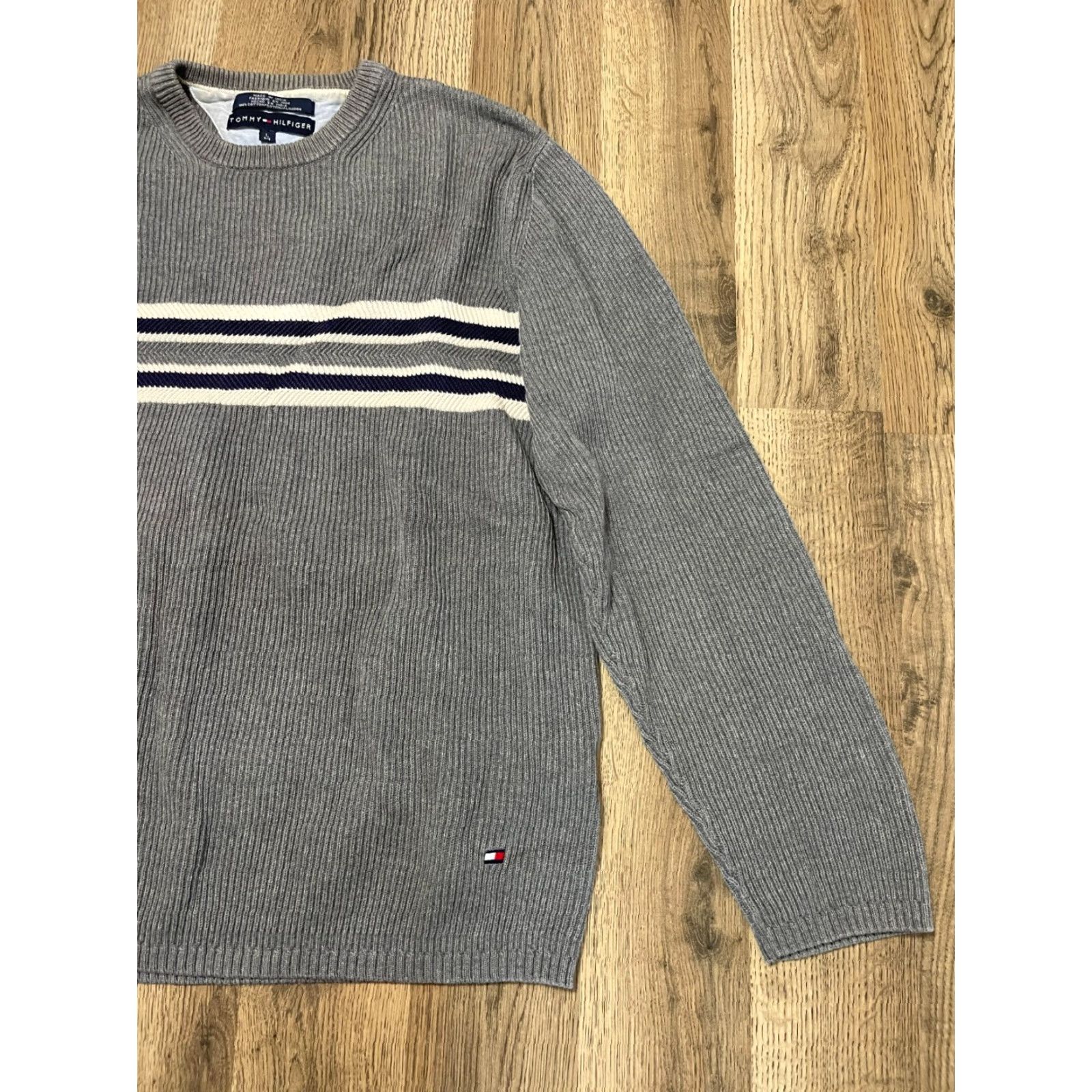 Tommy Hilfiger Tommy Hilfiger Shirt Mens Large Gray Long Sleeve Crew Neck Regular (Free Return) Size US L / EU 52-54 / 3 - 4 Thumbnail