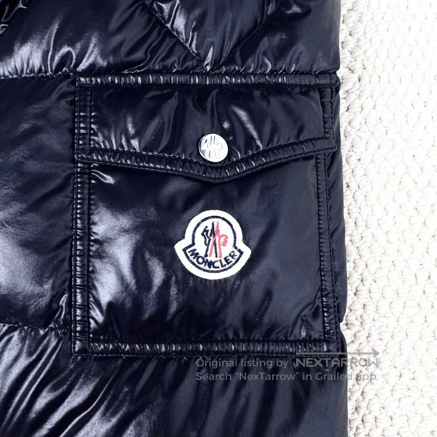 Moncler Moncler Black Glossy Waterproof Zip-Up Hooded Logo Long Do Size US XL / EU 56 / 4 - 4 Thumbnail