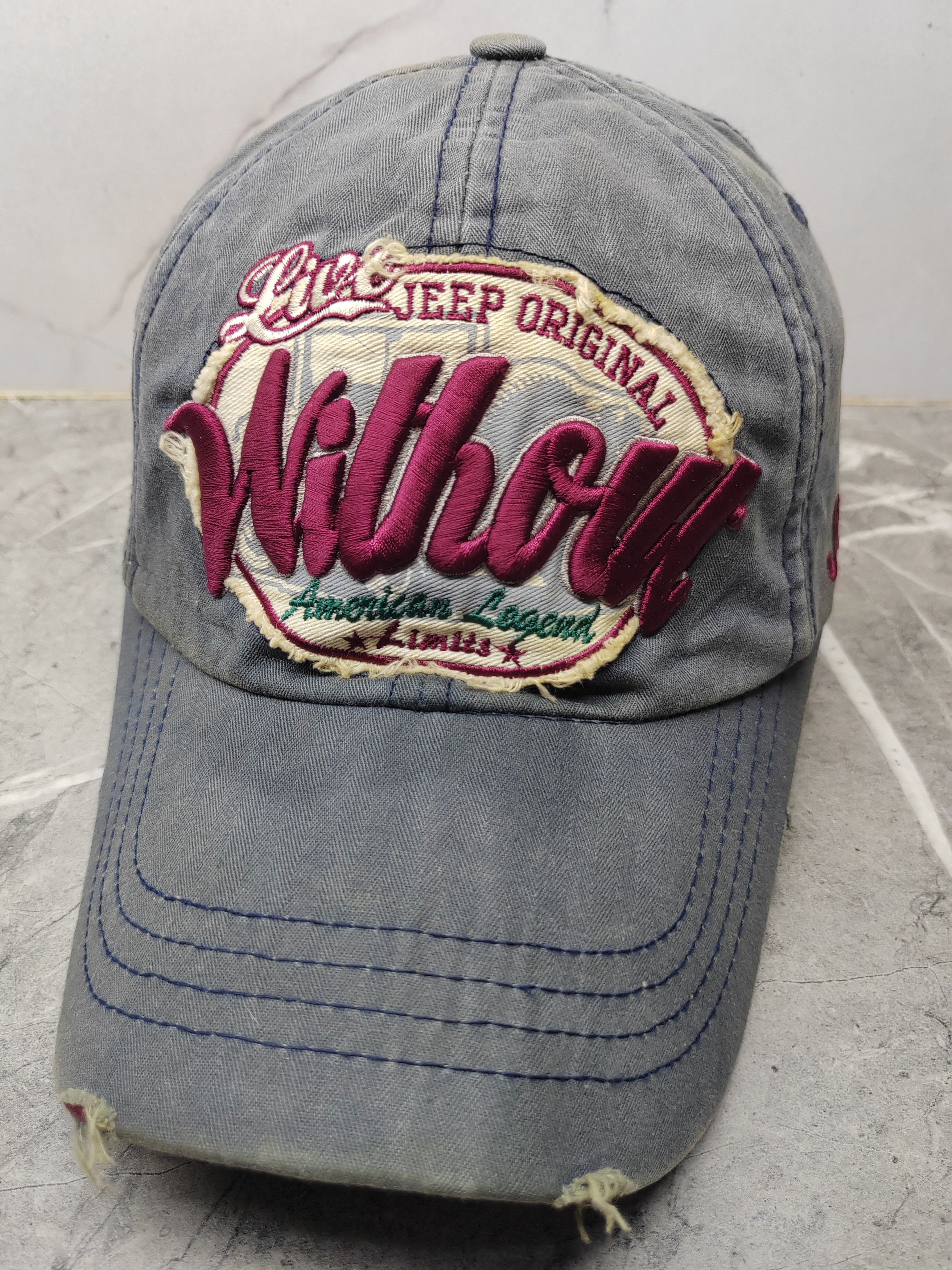 Vintage JEEP Distressed Style Cap Hat