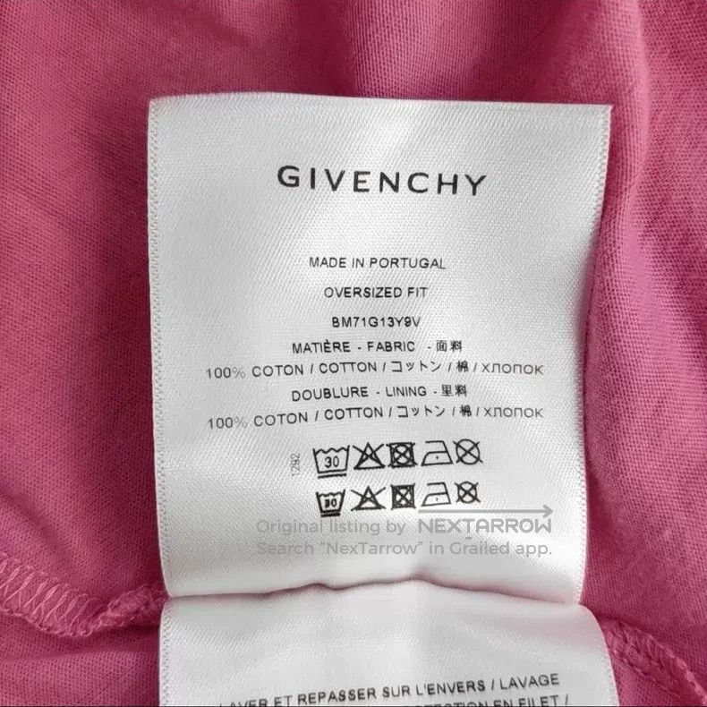 Givenchy Givenchy Pink Ripped T-Shirt Size US L / EU 52-54 / 3 - 3 Thumbnail