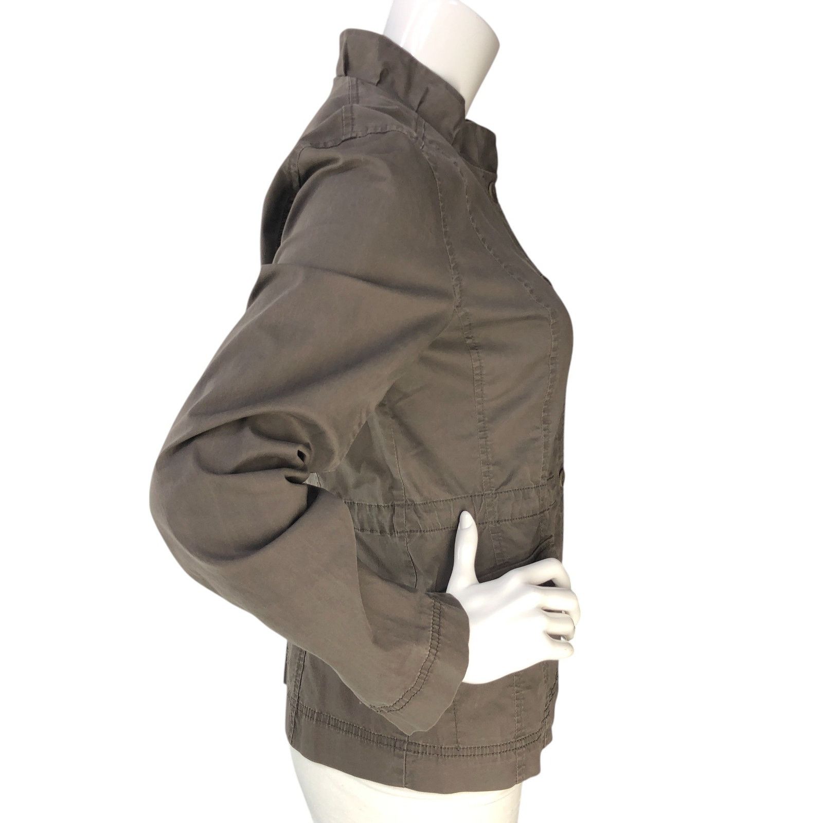Eileen Fisher Eileen Fisher Size S Shacket Ruffle Collar Utility TINY FLAW Size S / US 4 / IT 40 - 9 Thumbnail